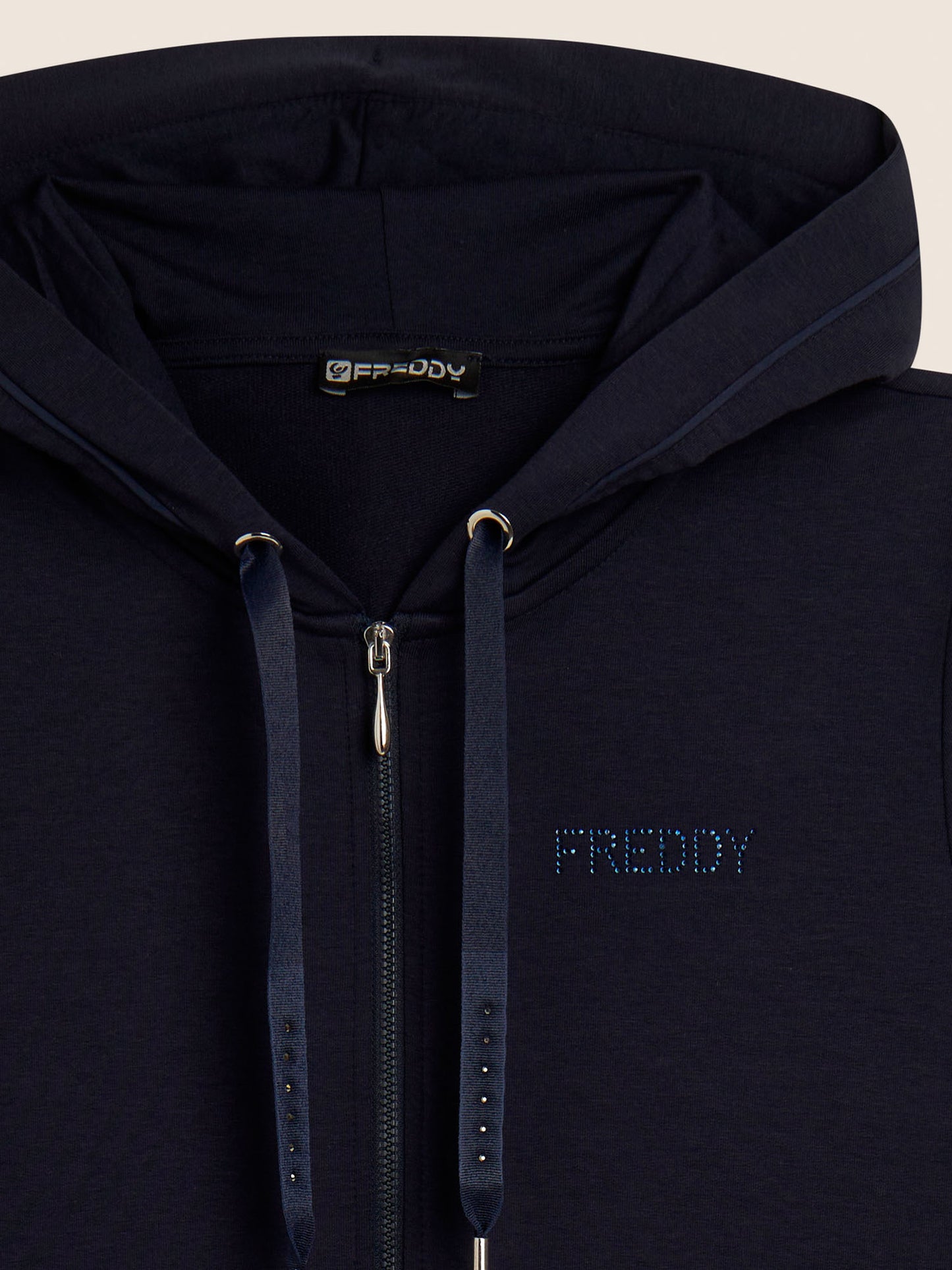 Felpa con cappuccio Freddy College Luxe blu da donna