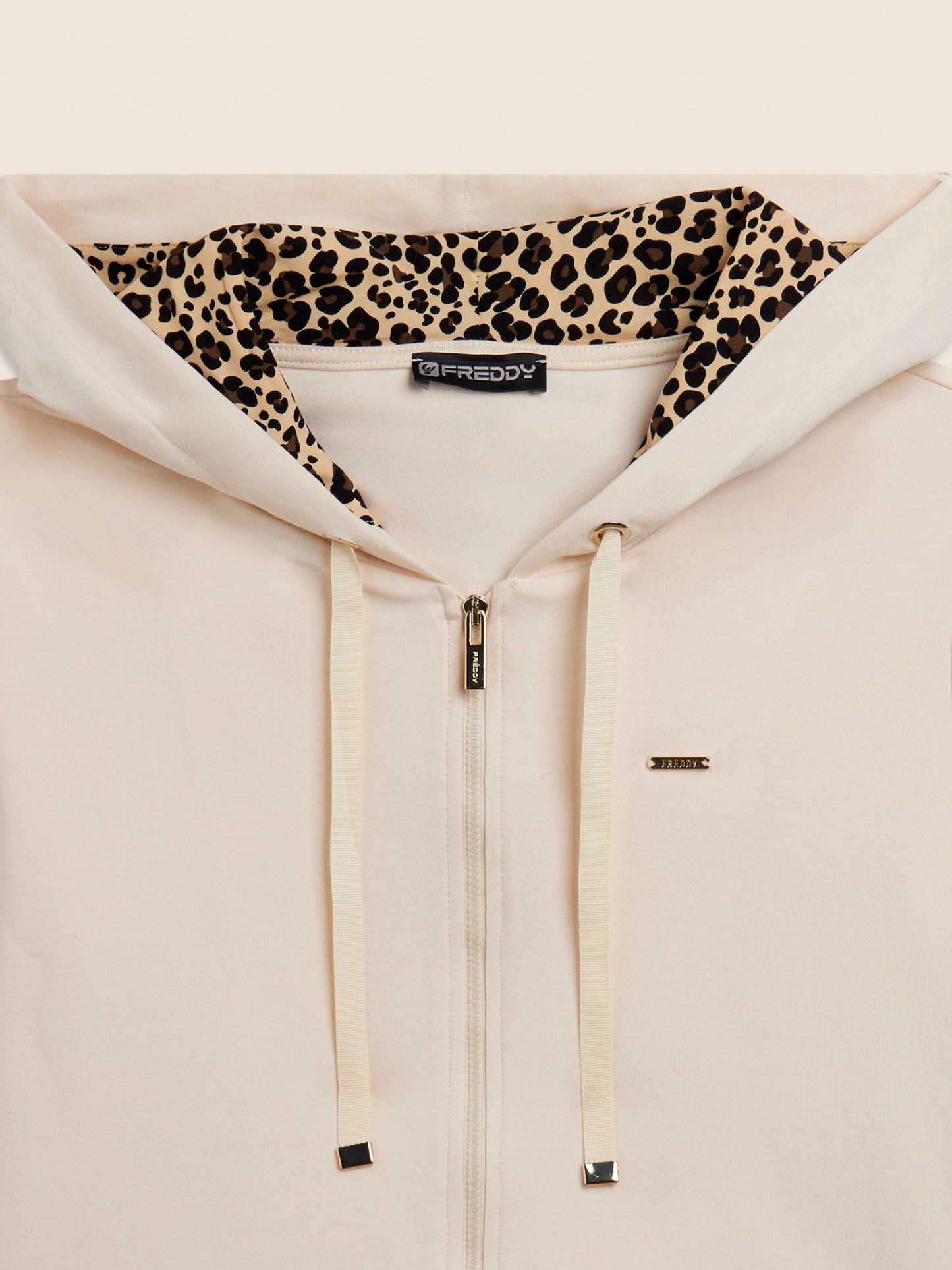 Freddy Sloounge, felpa beige donna per primavera-estate