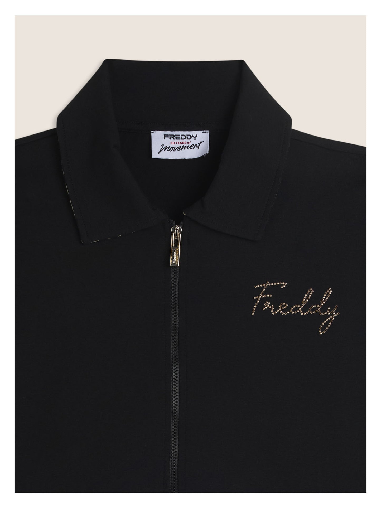 Felpa Freddy Slounge con zip e collo camicia donna Animalier