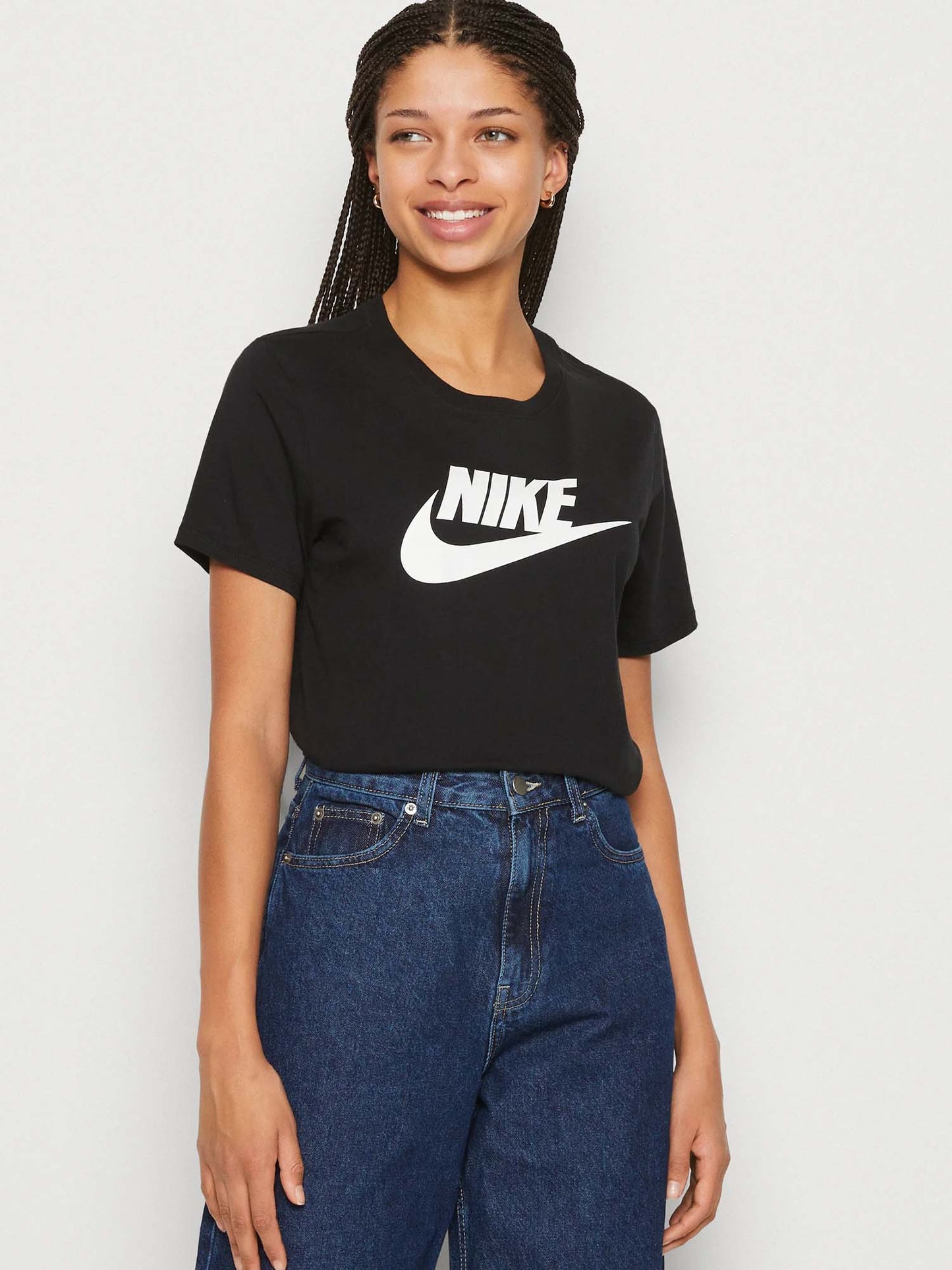 T-SHIRT GIROCOLLO NIKE DA RAGAZZA NERO