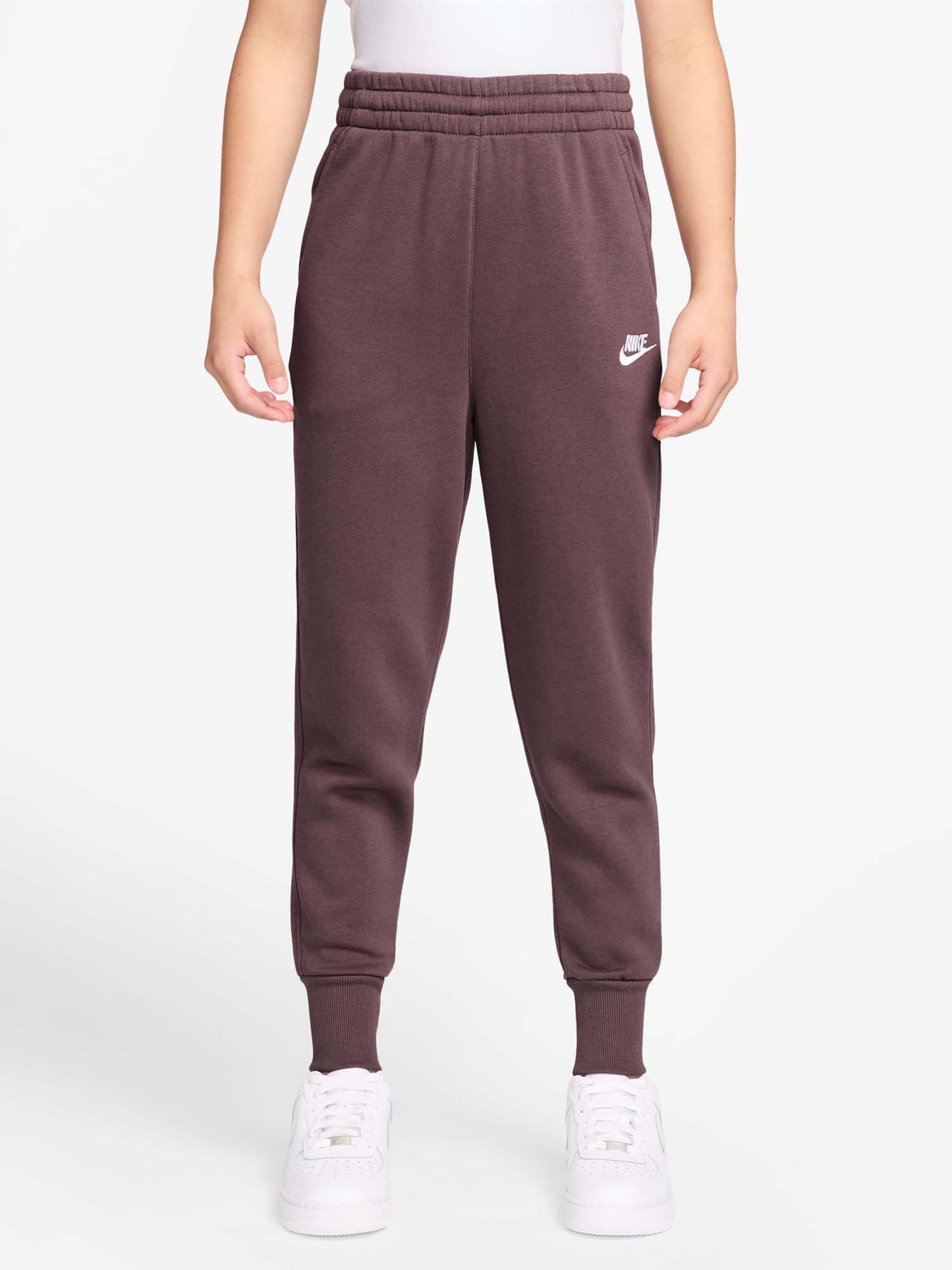 Pantaloni Nike Sportswear in fleece viola unisex bambino per la primavera