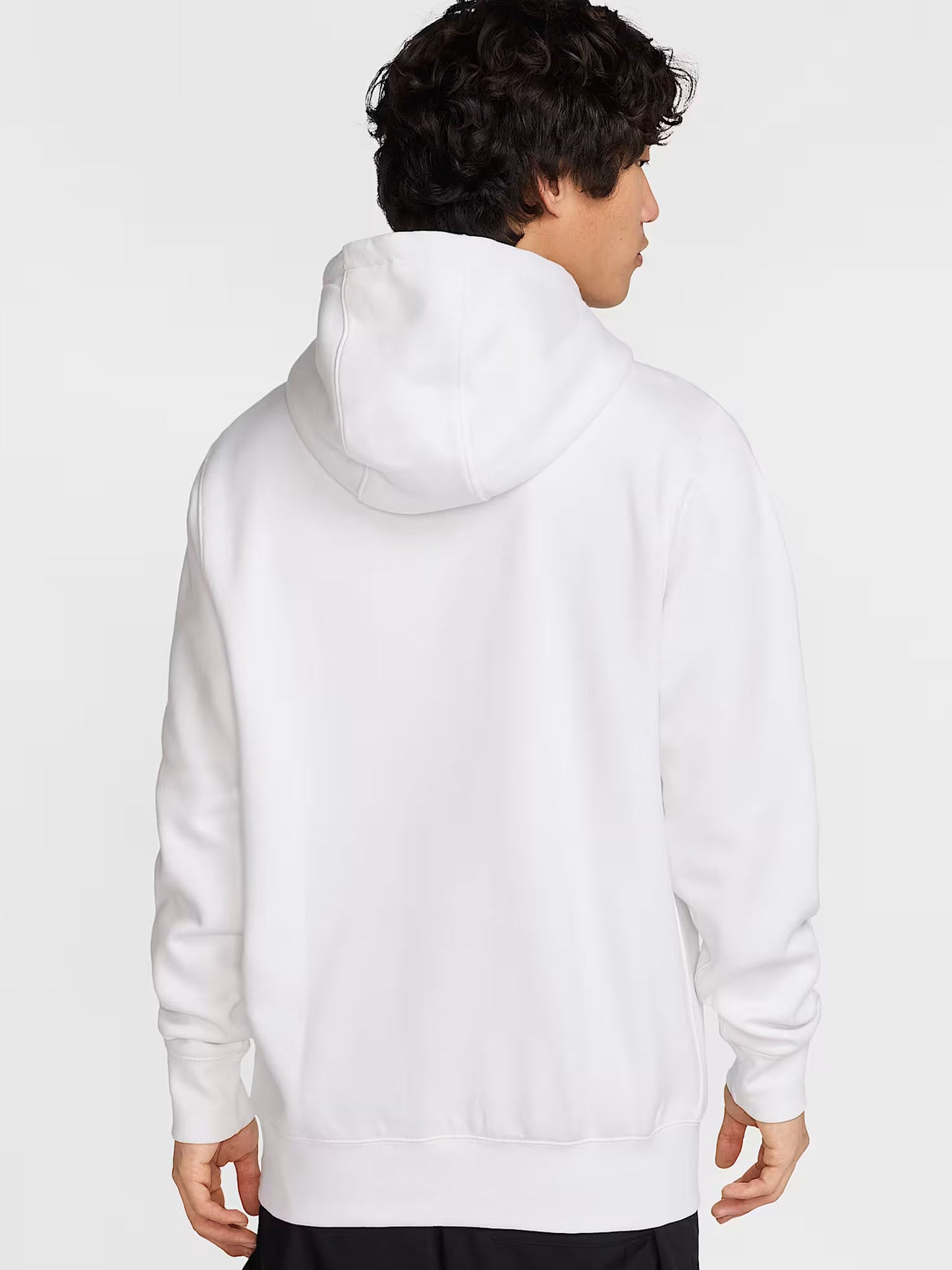 FELPA CLUB CON CAPPUCCIO NIKE DA UOMO BIANCO