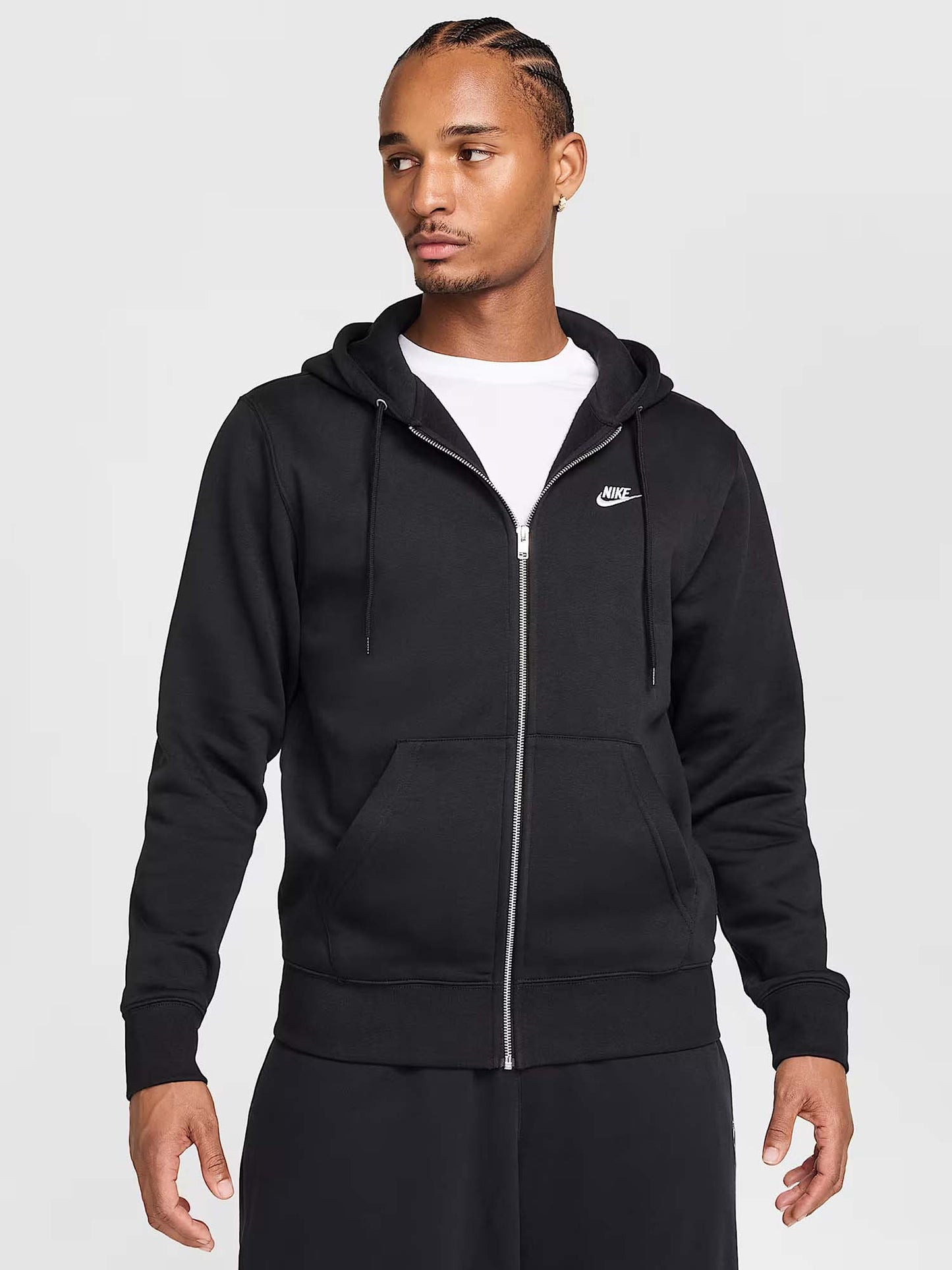 FELPA FULL ZIP CON CAPPUCCIO NIKE DA UOMO NERO