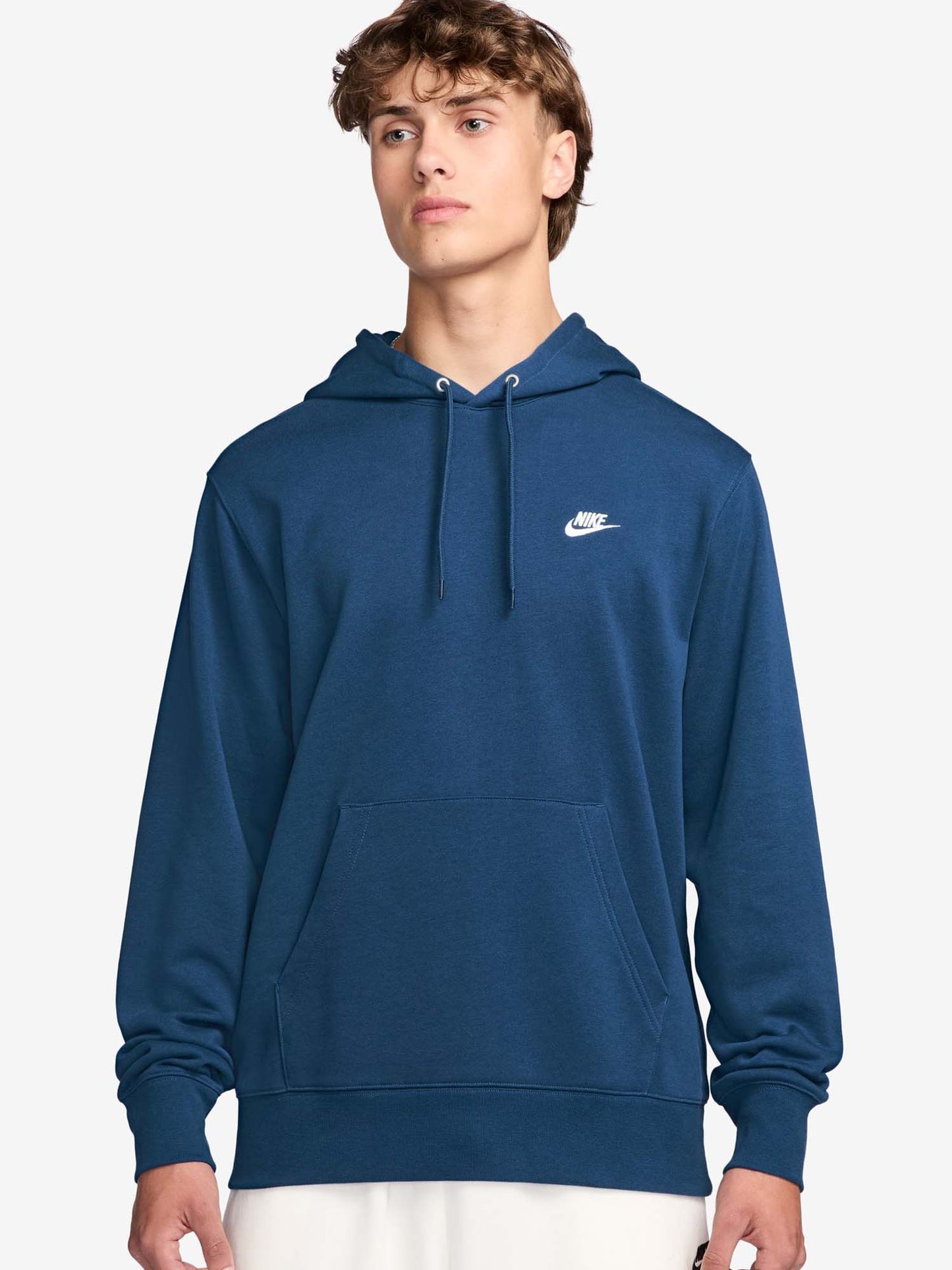 Felpa Nike Club con cappuccio da uomo in blu per primavera ed estate