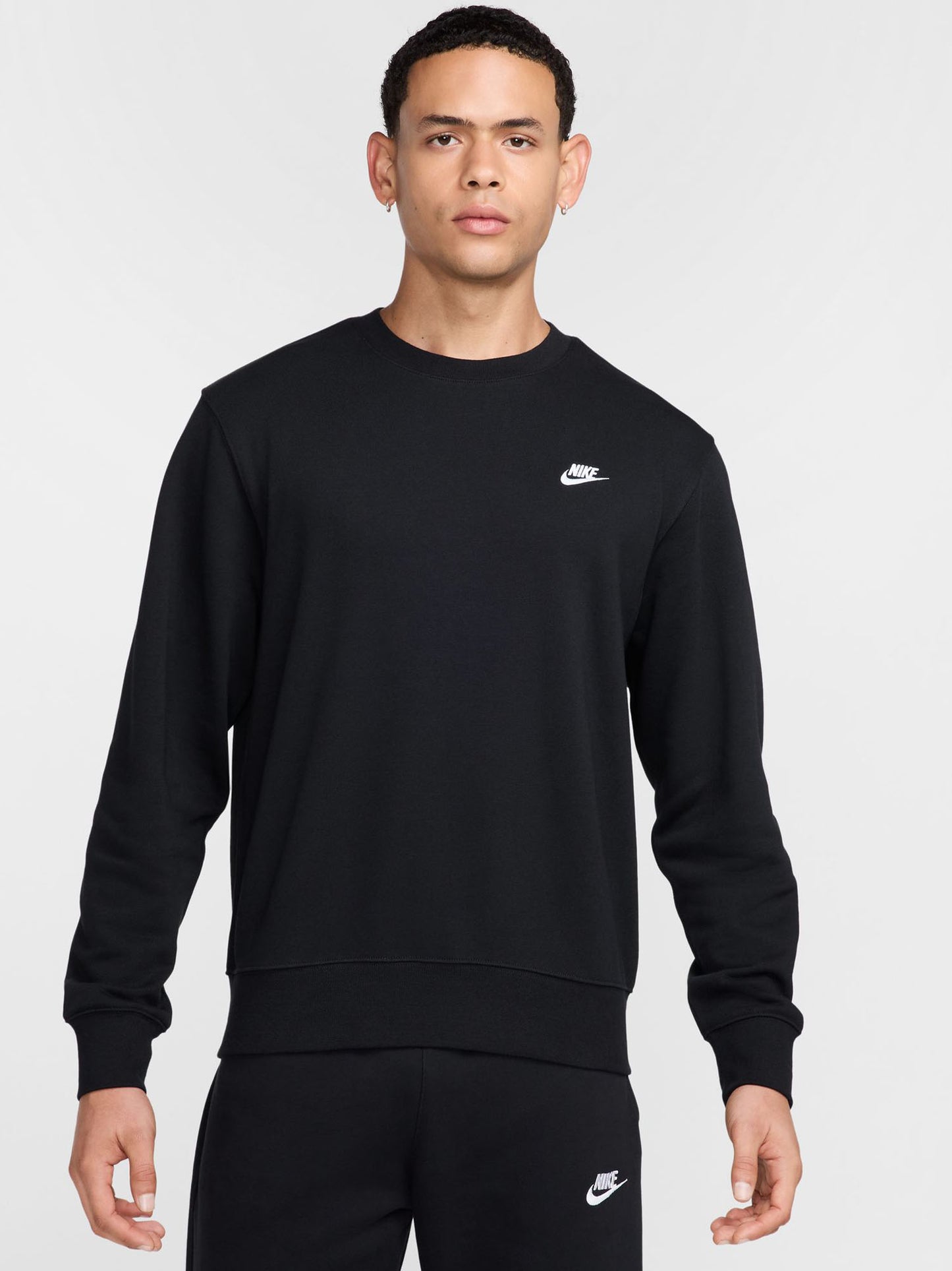 NikeClub felpa uomo in tessuto french terry nera