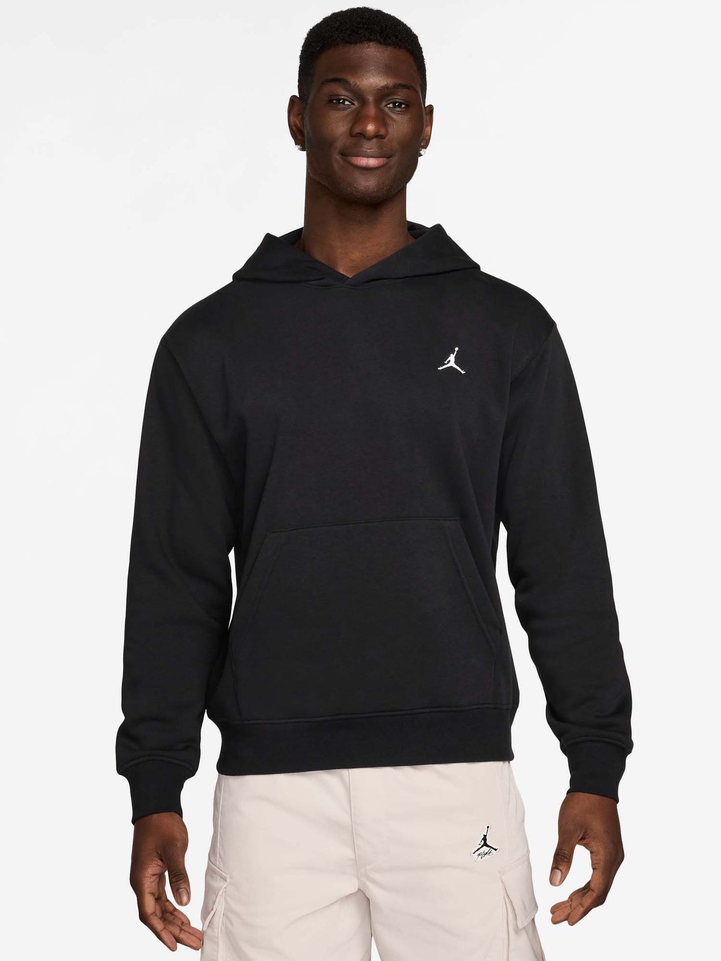 FELPA BASKET BROOKLIN CON CAPPUCCIO JORDAN DA UOMO NERO