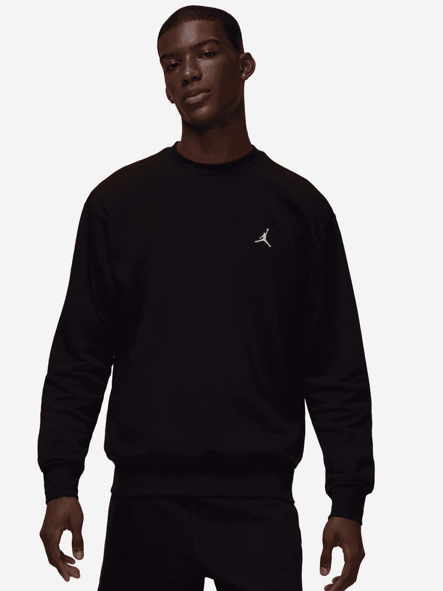 FELPA GIROCOLLO BROOKLYN JORDAN DA UOMO NERO