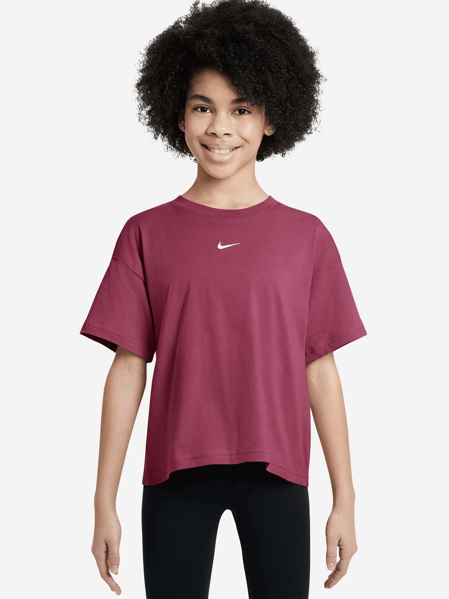 T-SHIRT ESSENTIAL NIKE DA RAGAZZA PRUGNA