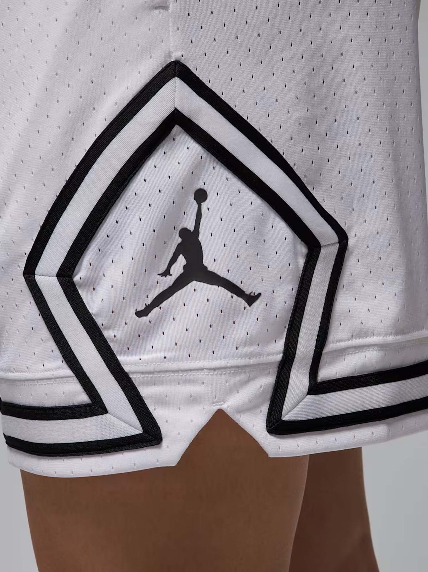 Short Jordan da uomo bianchi in mesh traspirante per basket