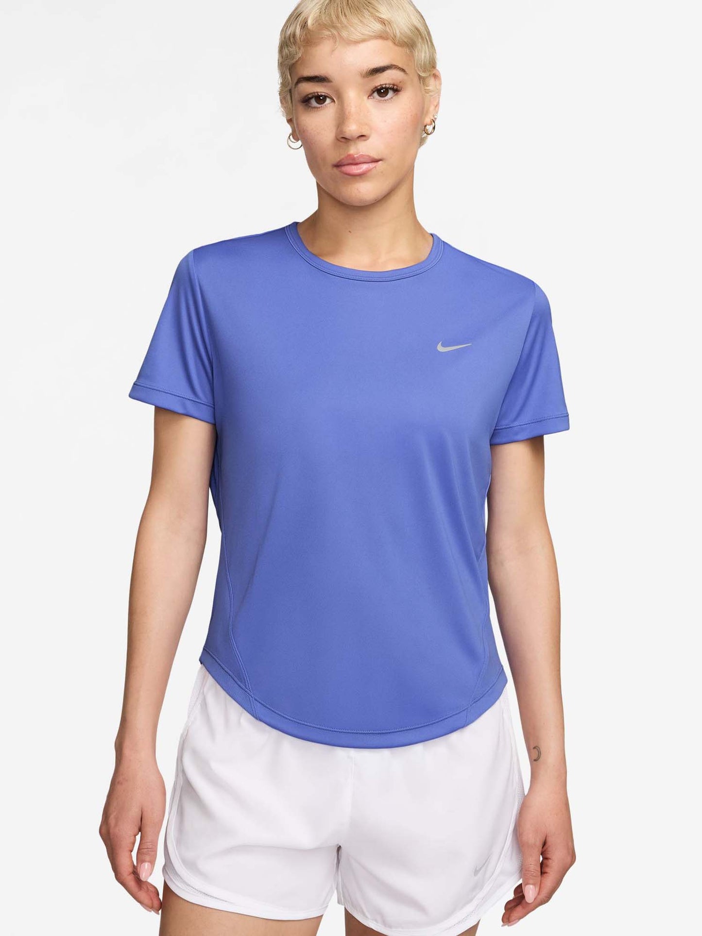 Nike Tempo, t-shirt running donna viola a maniche corte
