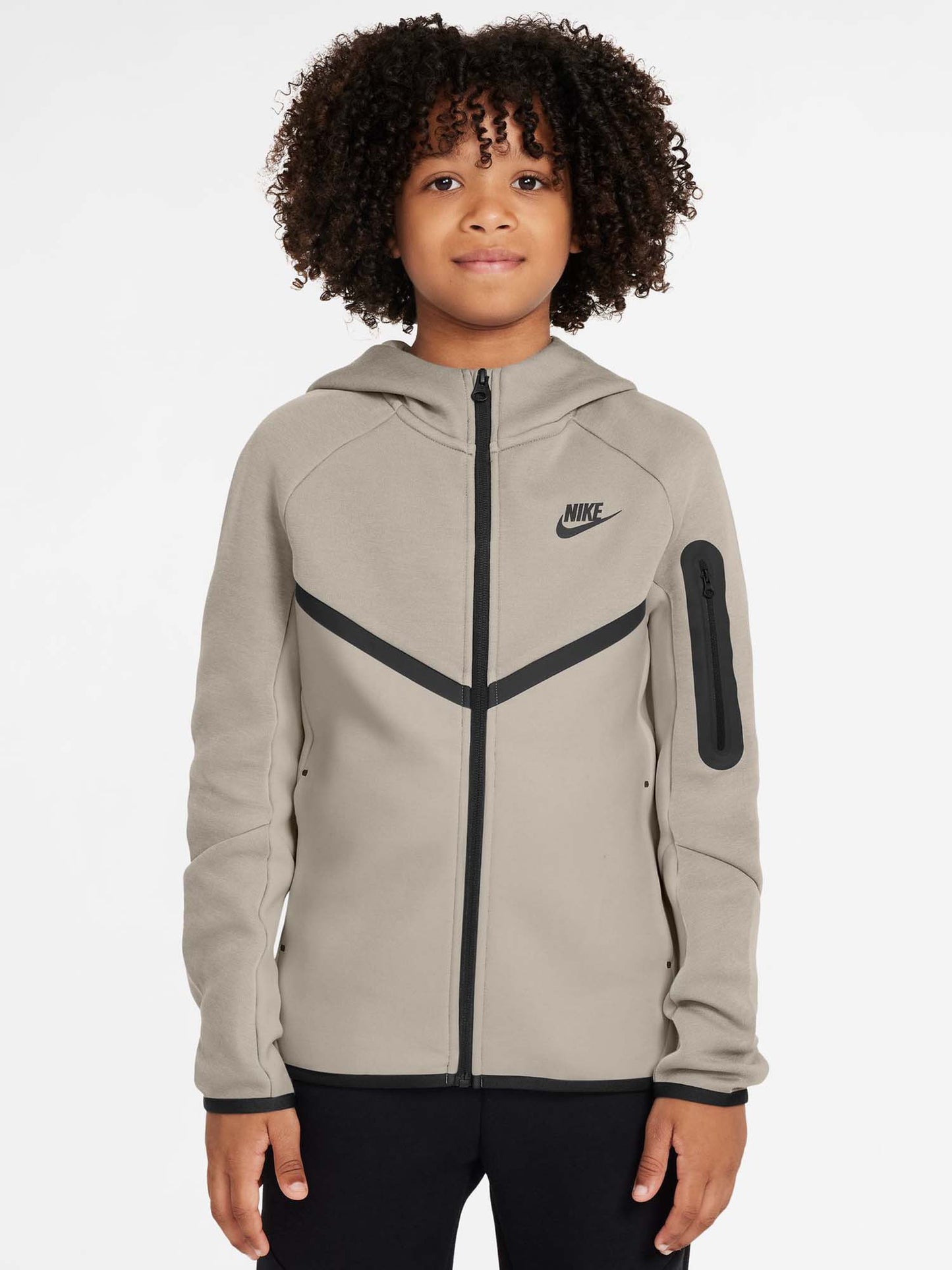 Nike Sportswear Tech Fleece, felpa con zip unisex bambino crema