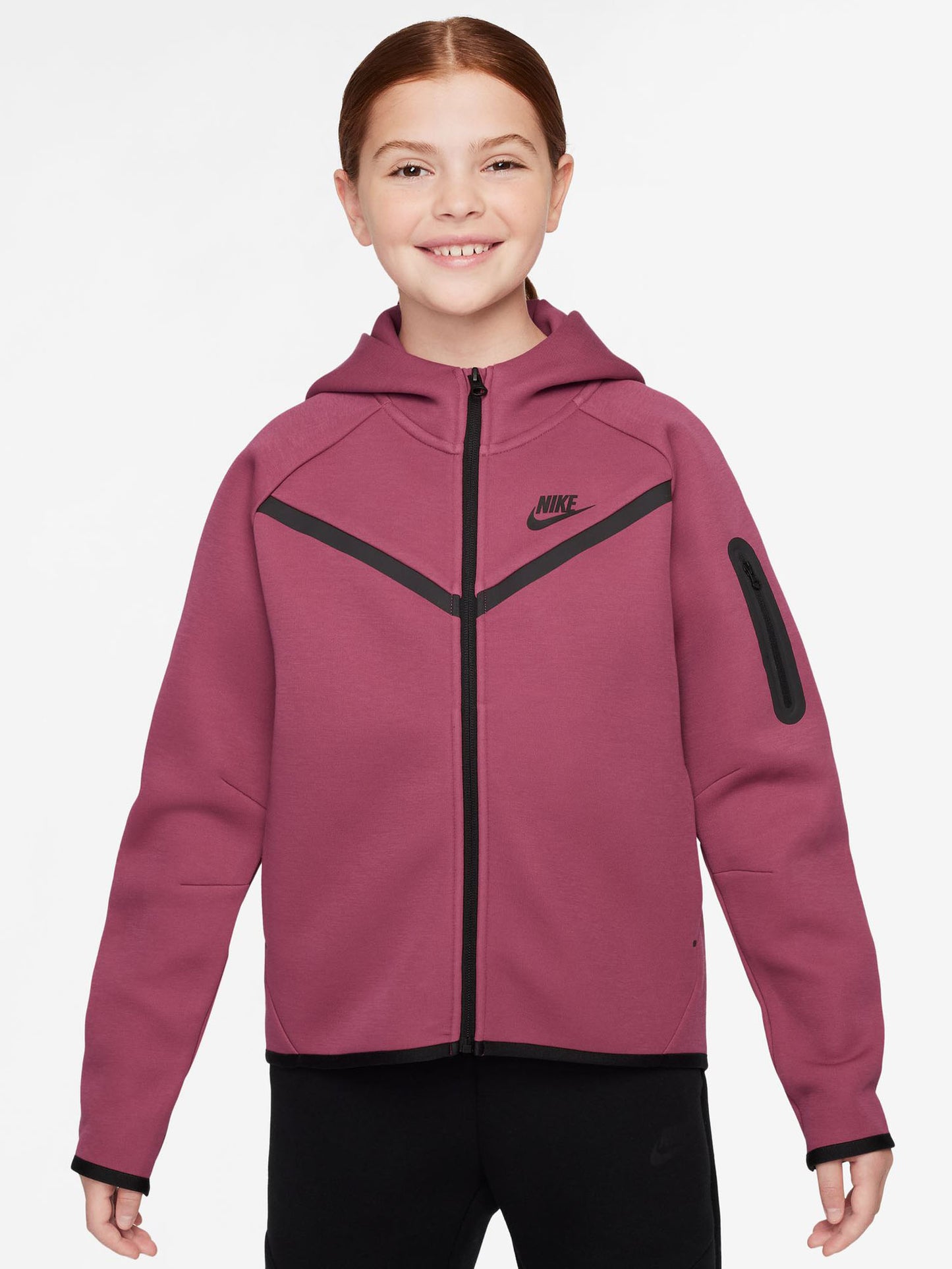 FELPA TECH NIKE DA BAMBINA PRUGNA