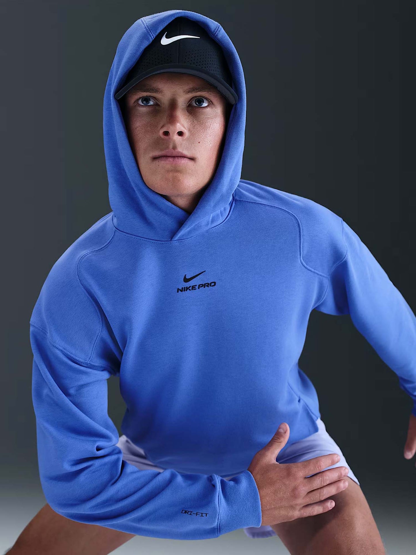 FELPA TRAINING PRO DRI-FIT NIKE DA UOMO AZZURRO
