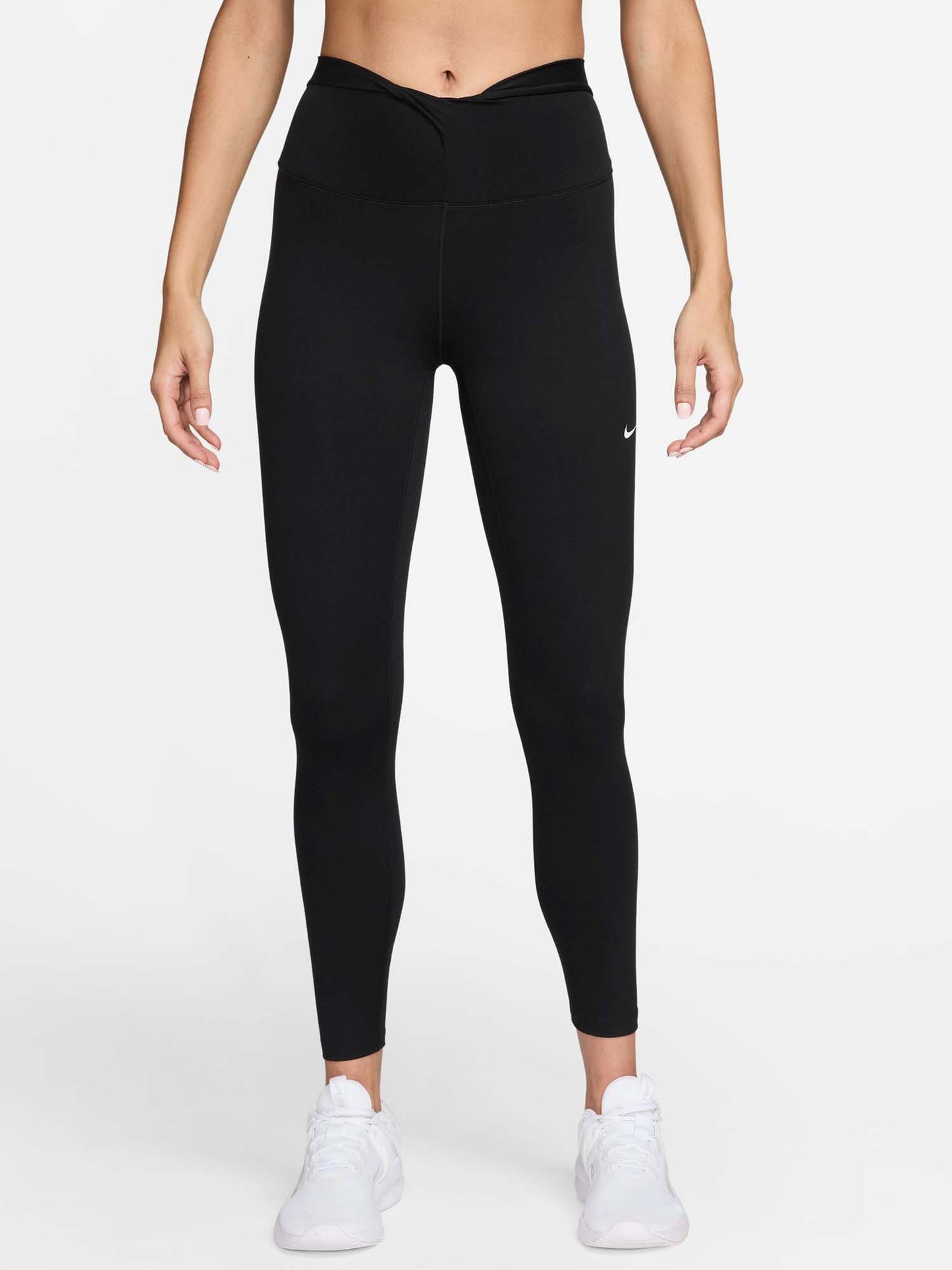 Nike One Leggings 7/8 donna in tessuto nero per allenamento
