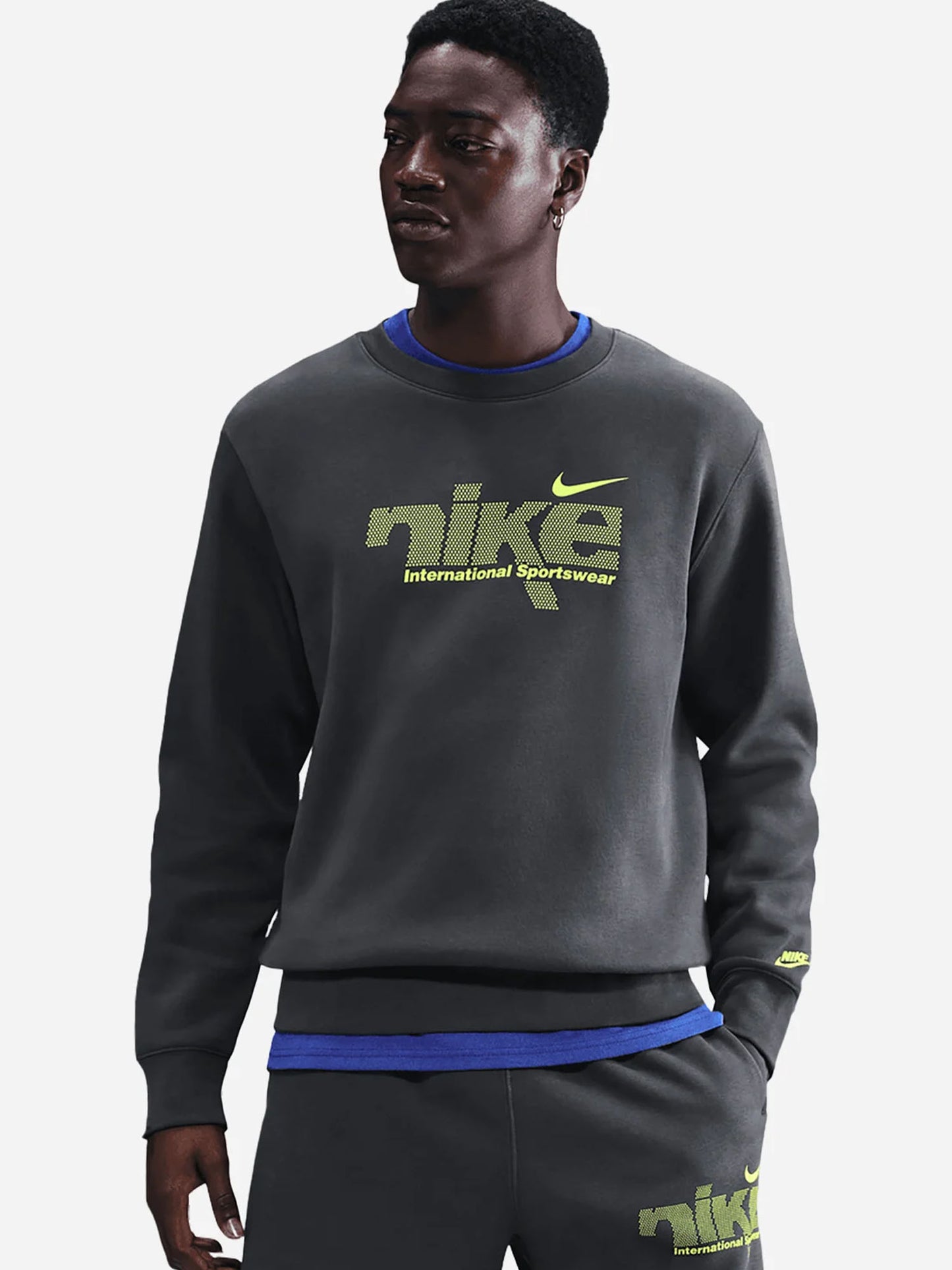 FELPA CLUB SWOOSH NIKE DA UOMO GRIGIO