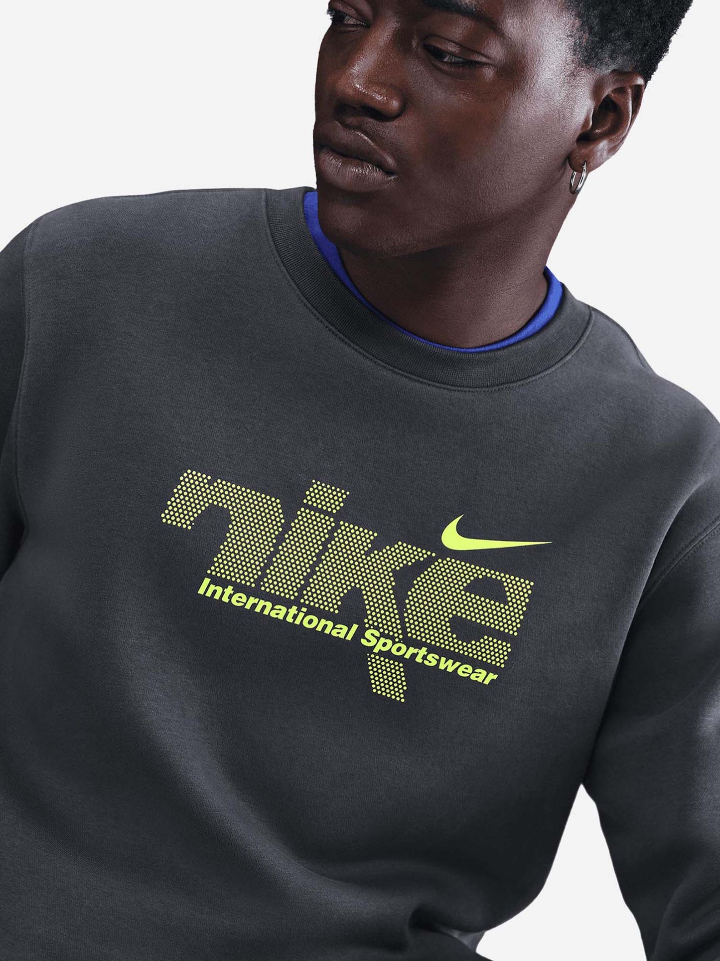 FELPA CLUB SWOOSH NIKE DA UOMO GRIGIO
