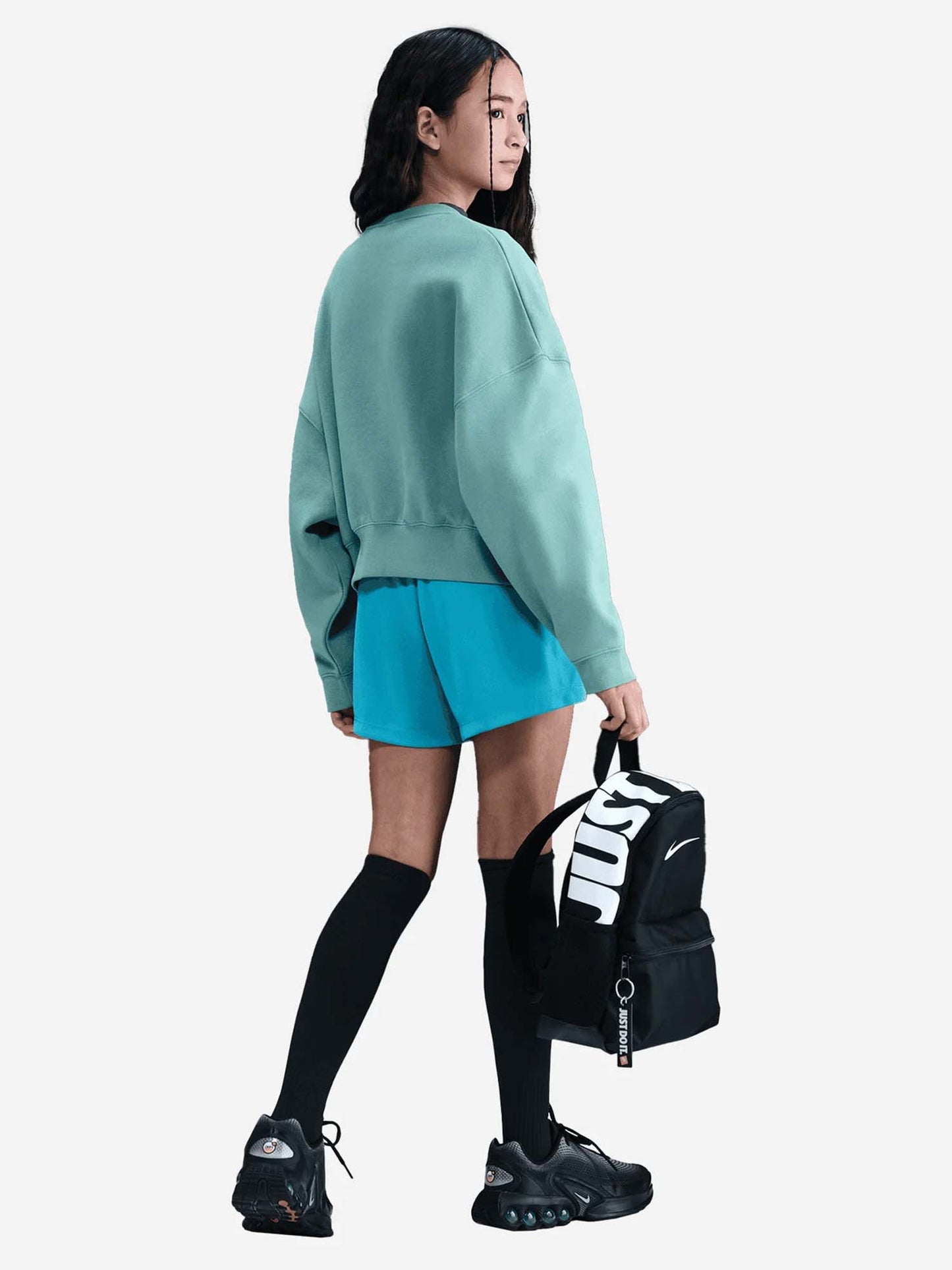 FELPA GIROCOLLO NIKE DA BAMBINA ACQUA