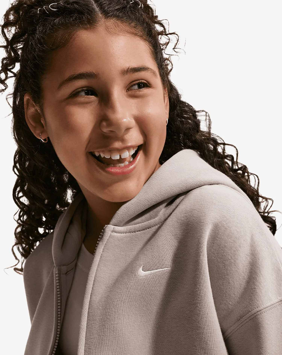 Nike g felpa studio da bambino/a grigio chiaro