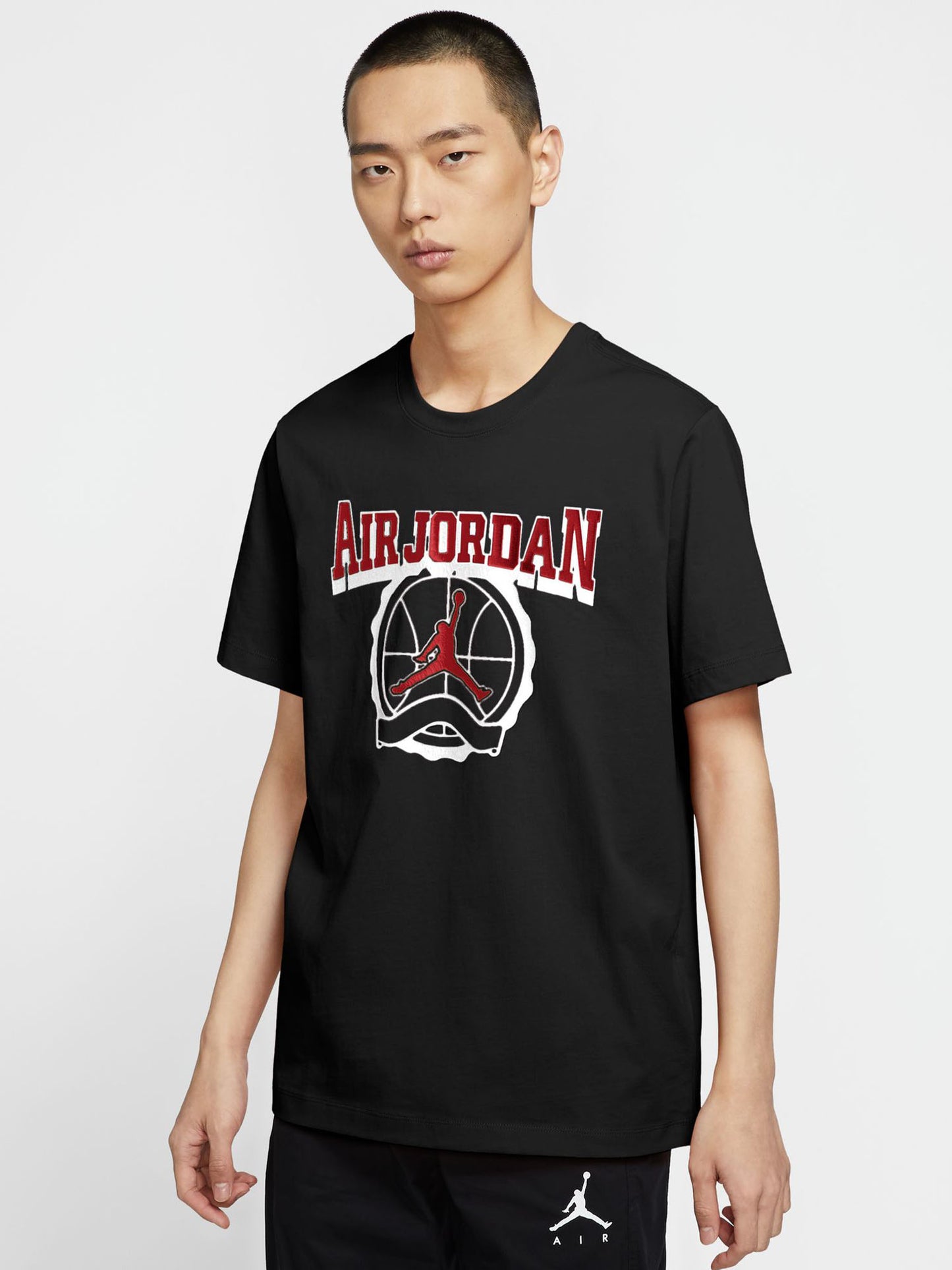 Nike Jordan Varsity, t-shirt a maniche corte da uomo in nero