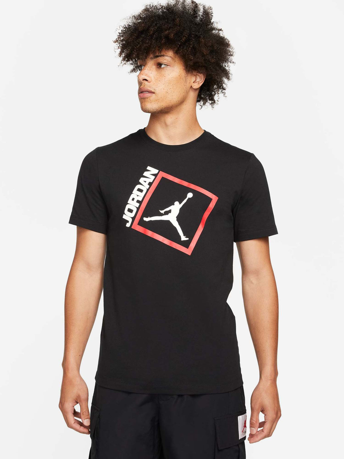 Jordan t-shirt mm basket da uomo nero