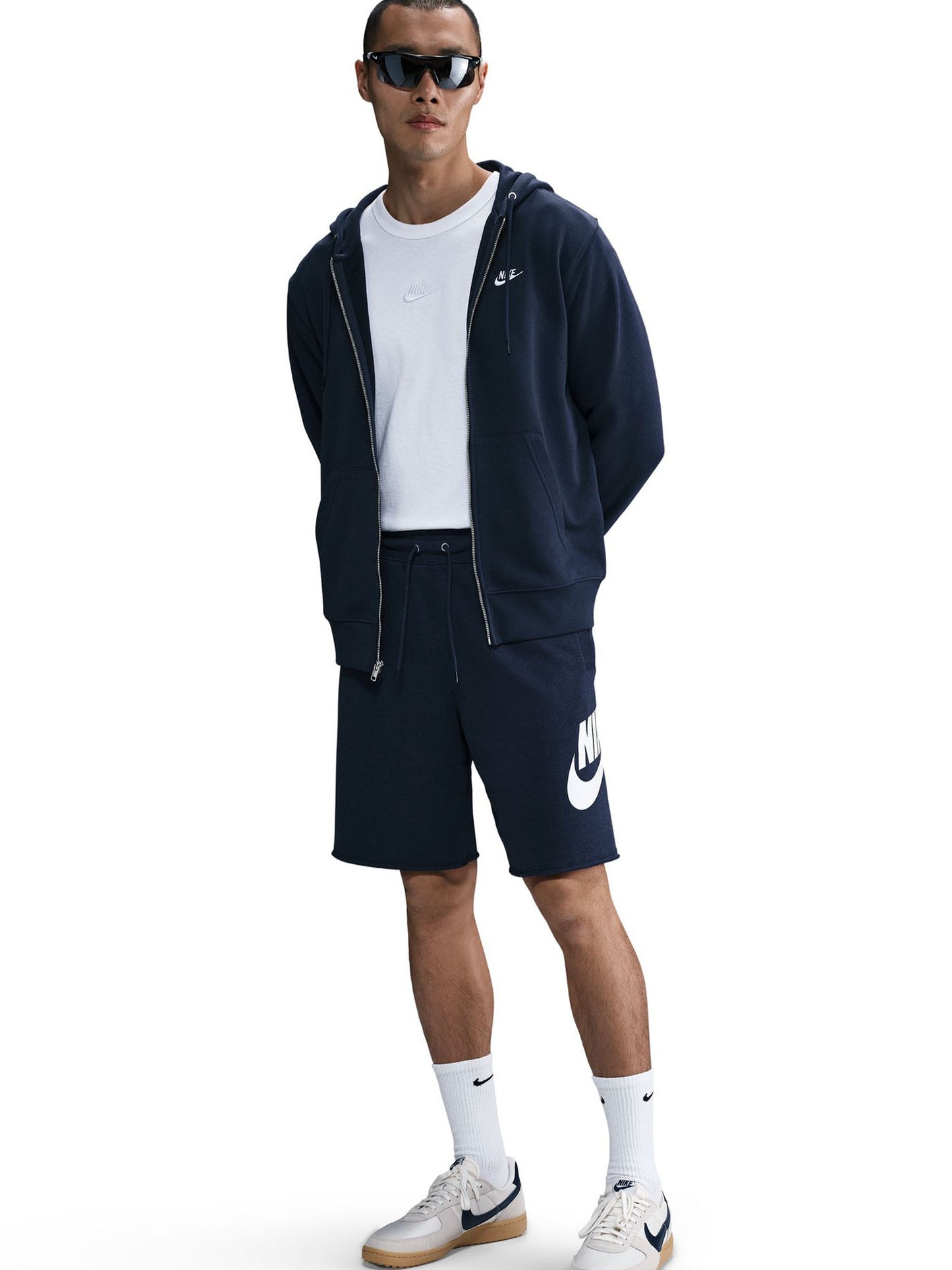 NikeClub Alumni, shorts in French Terry blu da uomo