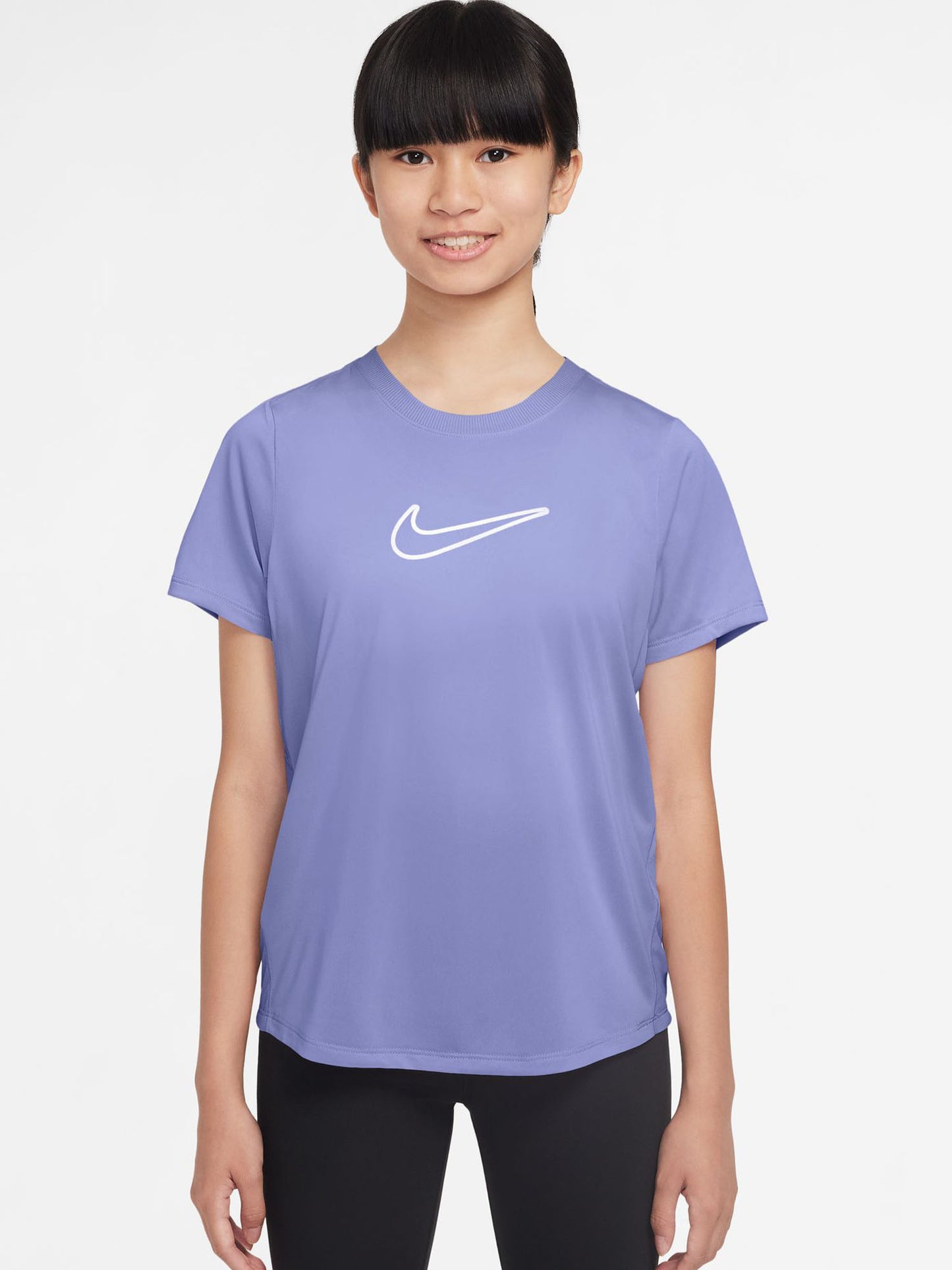 Nike One Fitted, t-shirt maniche corte unisex bambino lilla