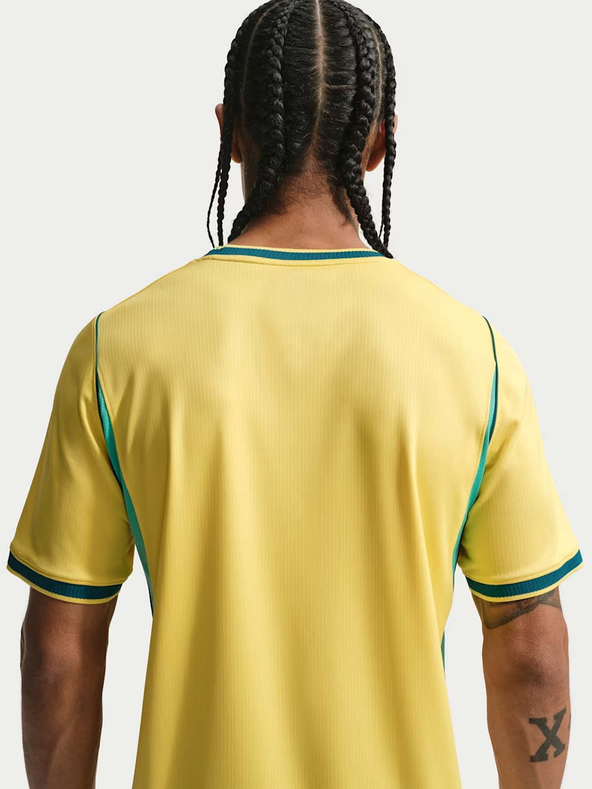 Nike brasile home t-shirt mm calcio da uomo giallo