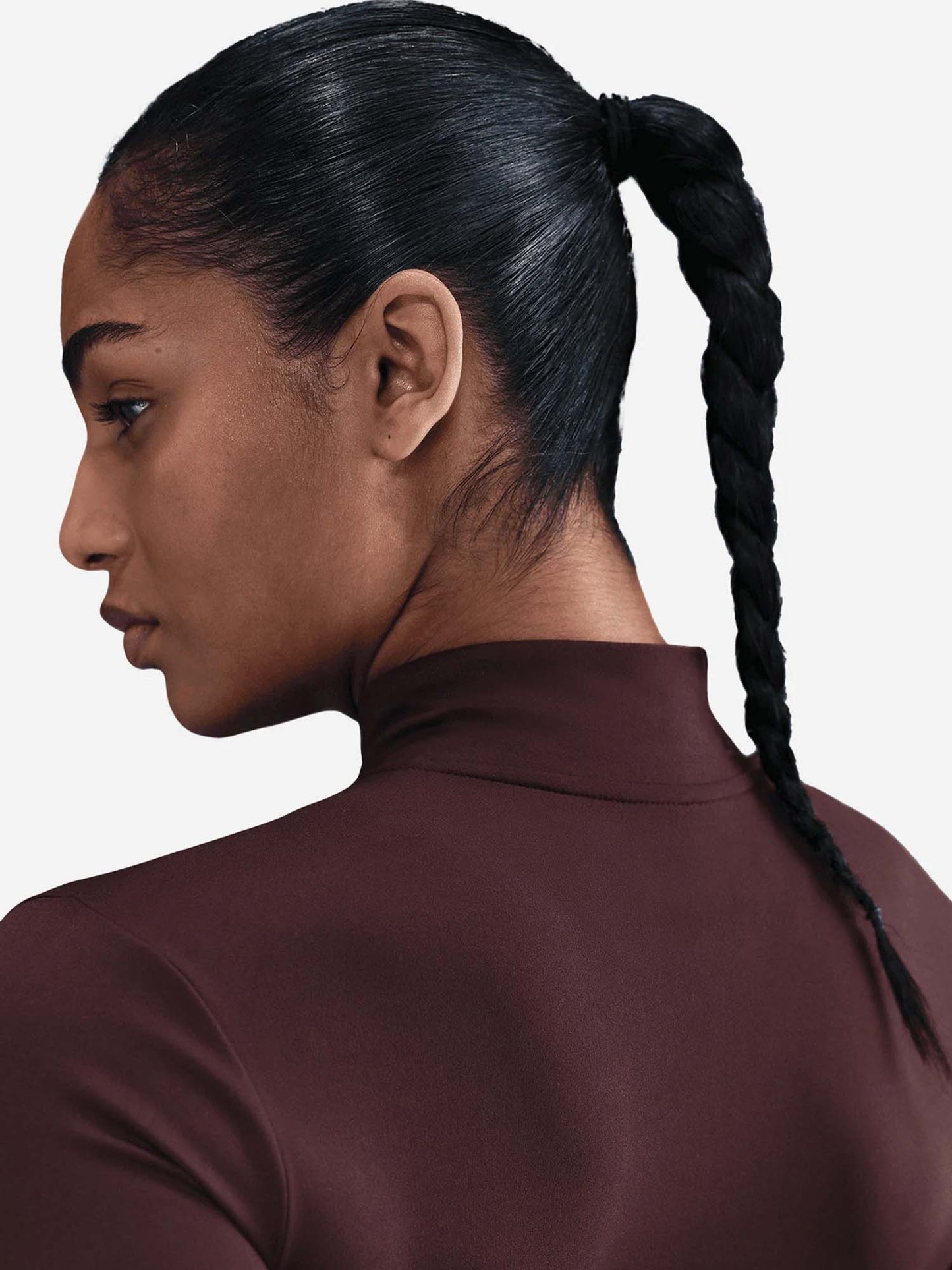 MAGLIA TRAINING CON ZIP A TUTTA LUNGHEZZA NIKE DA DONNA BORDEUAX