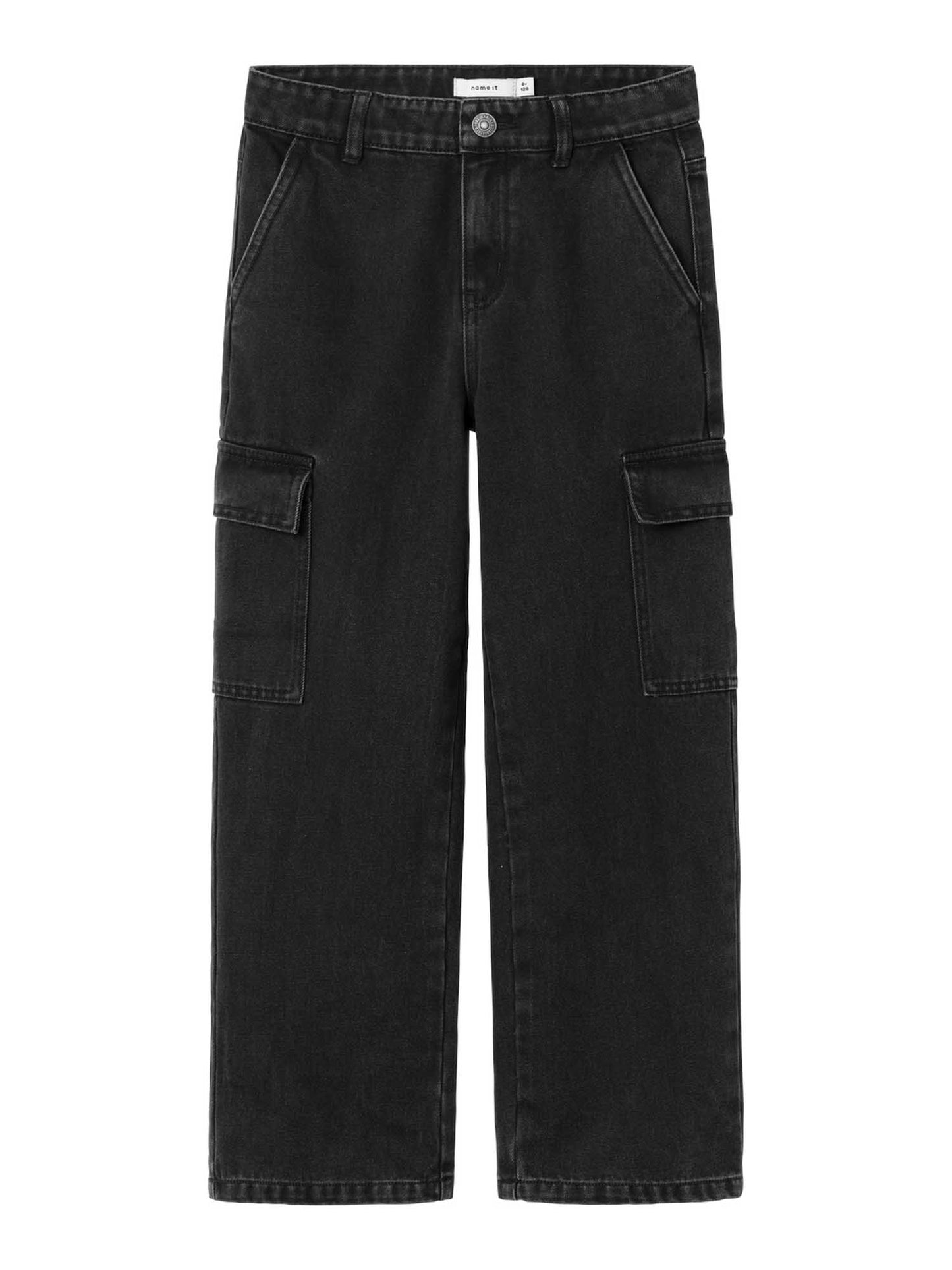 JEANS ROSE WIDE LEG CARGO DA RAGAZZA NAME IT DENIM NERO