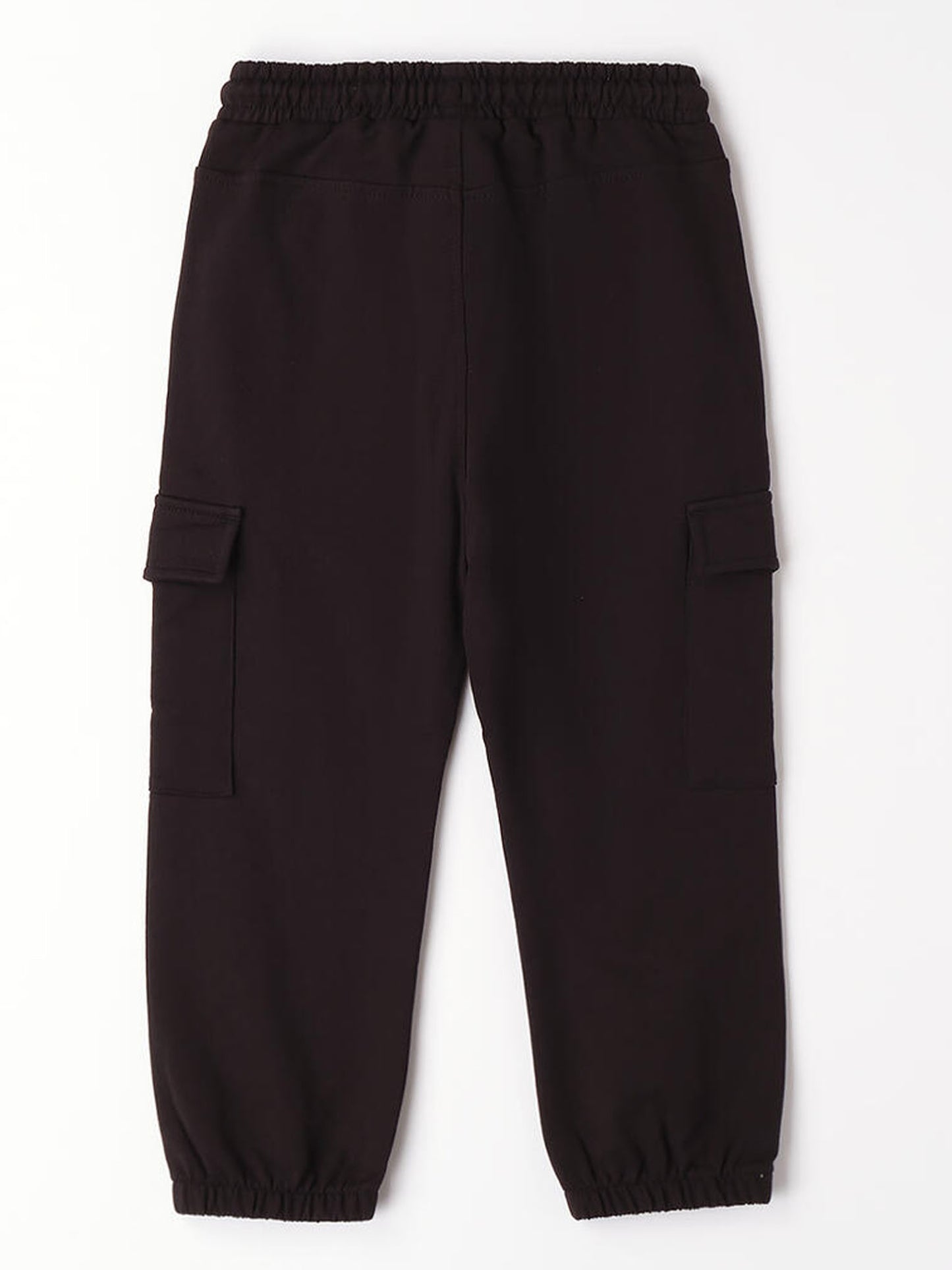 Pantaloni cargo felpati da bambino unisex in nero Ido