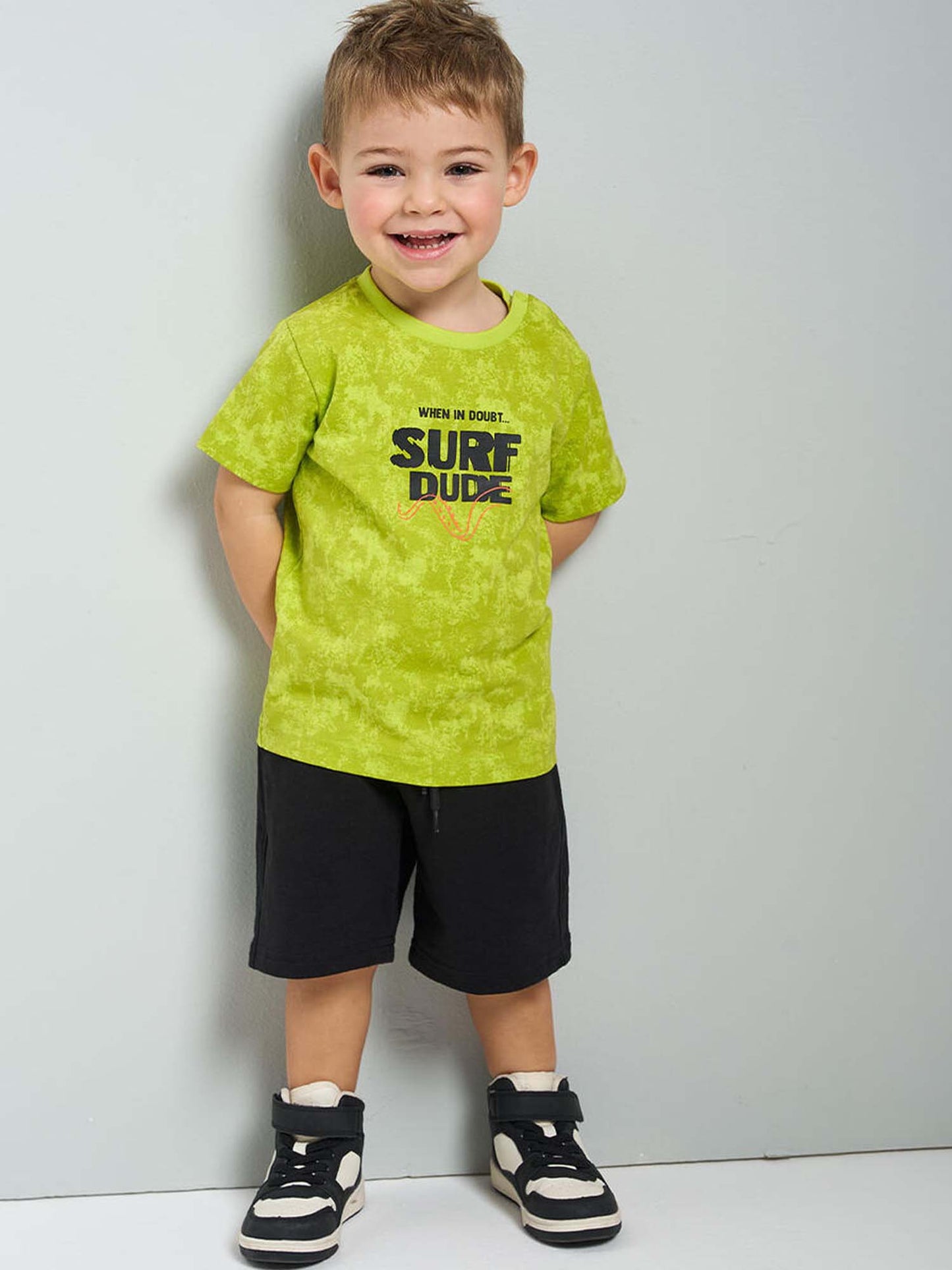 IDO T-SHIRT+BERMUDA - LIME