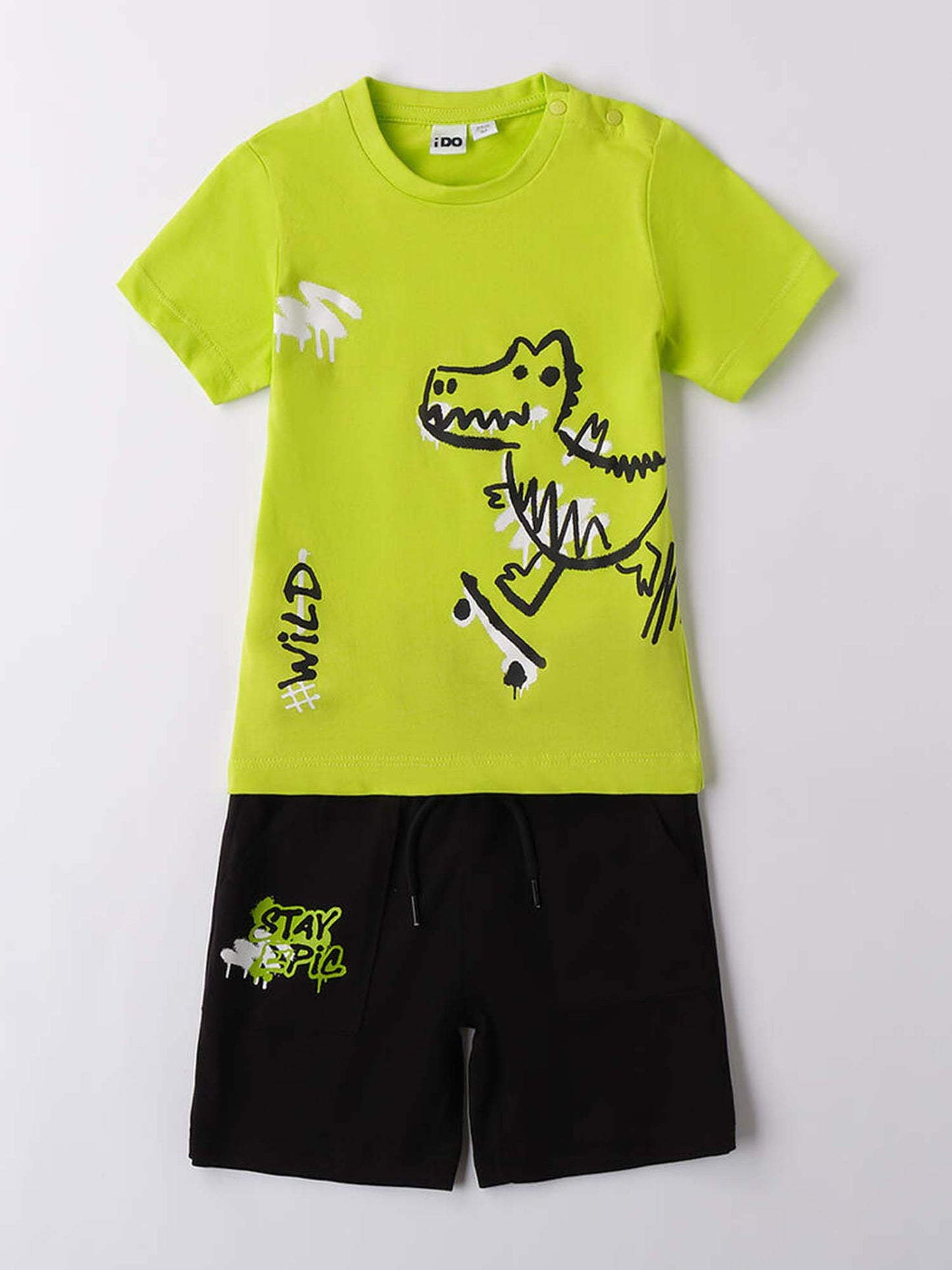 IDO T-SHIRT+BERMUDA - LIME
