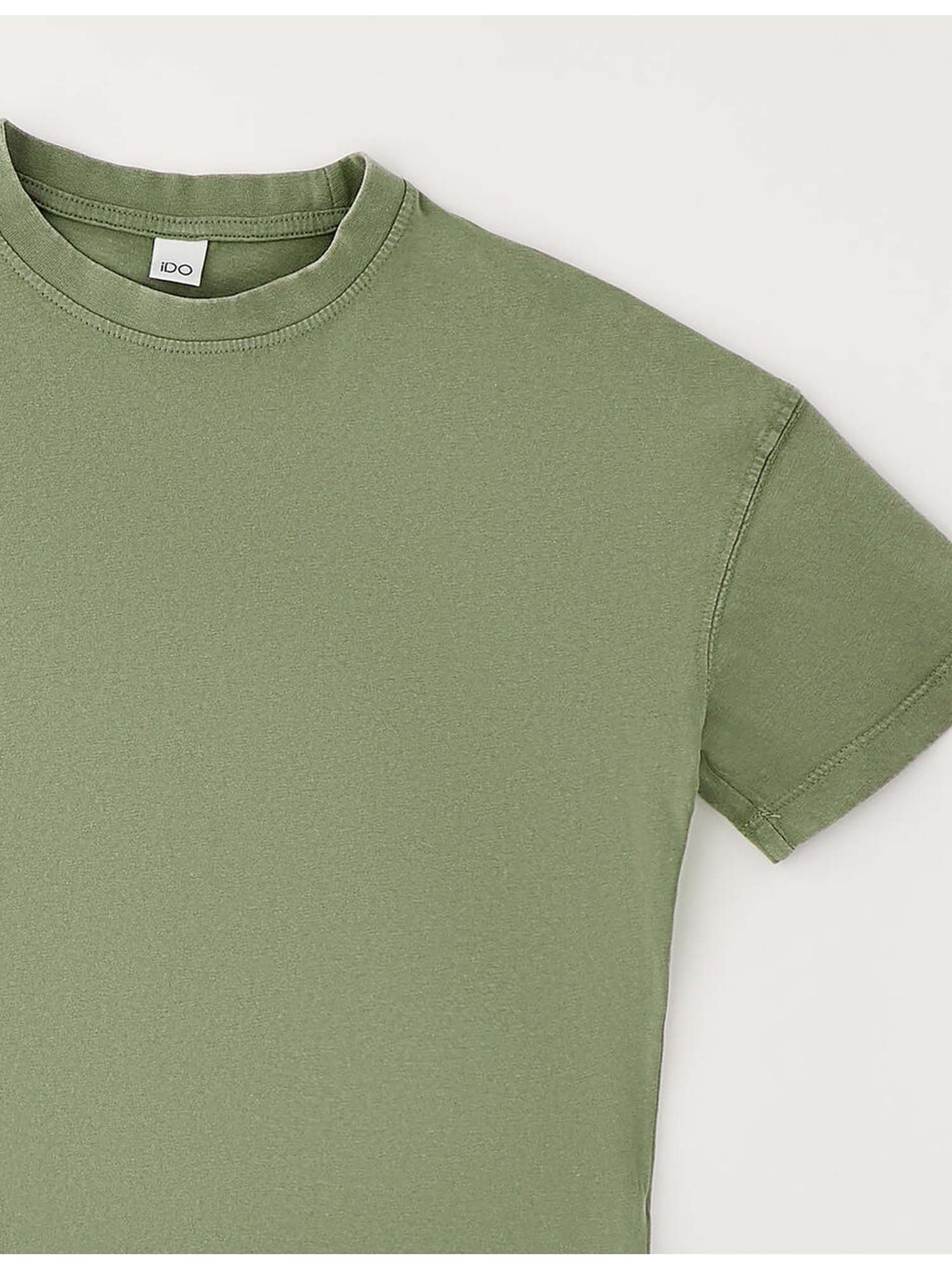 T-shirt verde da bambino unisex di Ido, modello 4G636 5454