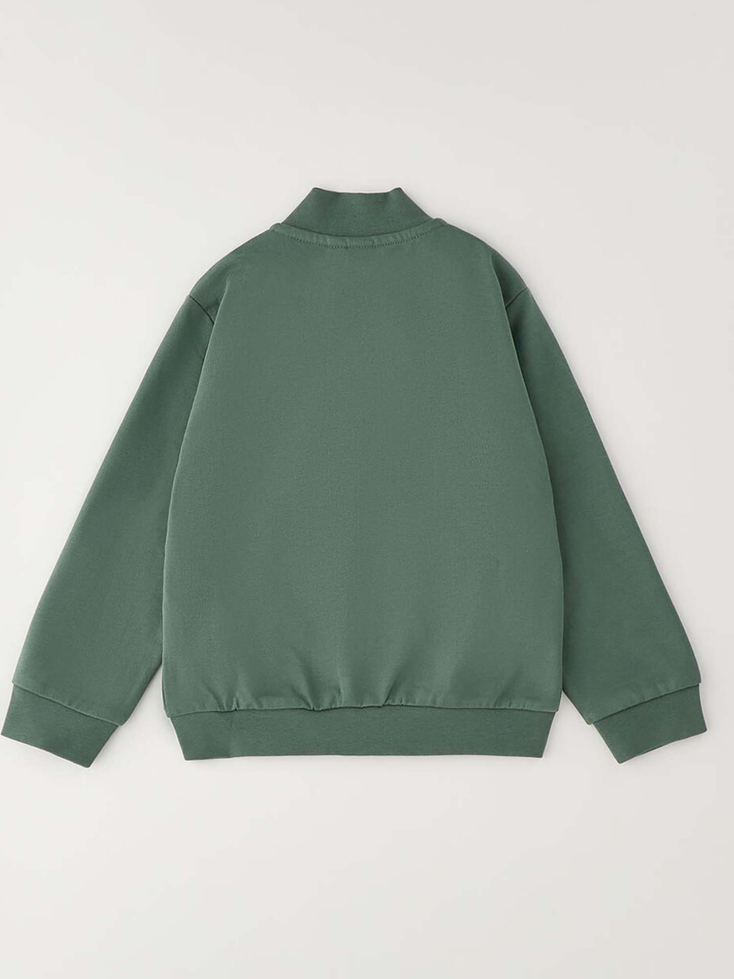 Ido BTS Felpa Zip Ft, felpa Unisex bambino verde