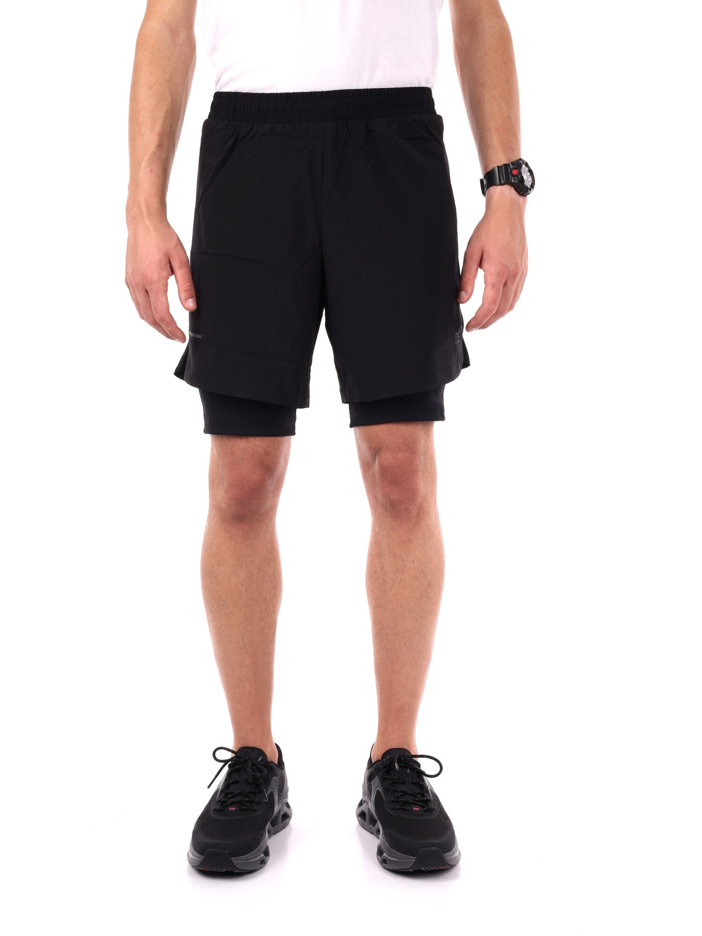 SHORT RUNNING 2 IN 1 ALLEN ENERGETICS DA UOMO NERO