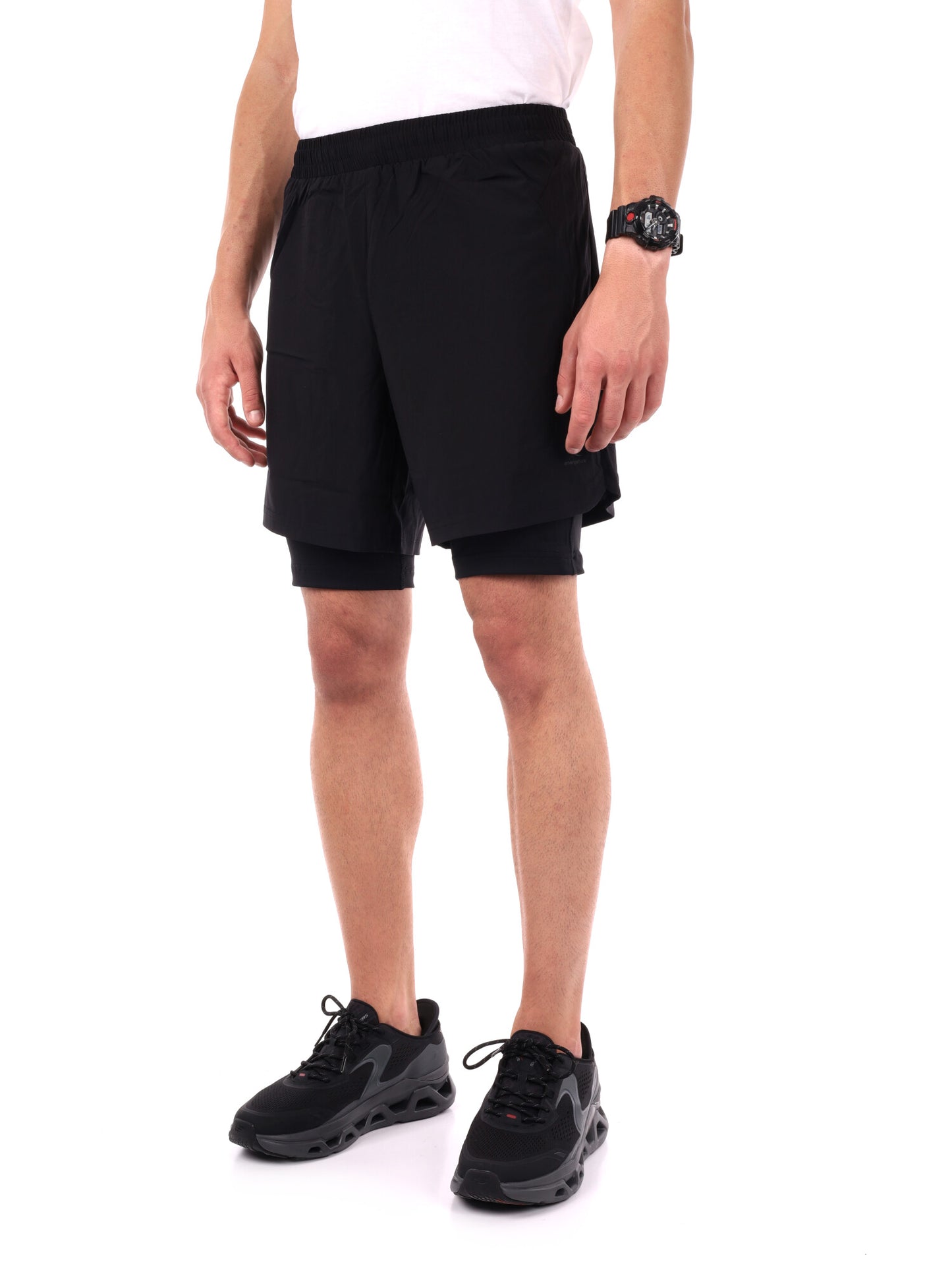 SHORT RUNNING 2 IN 1 ALLEN ENERGETICS DA UOMO NERO
