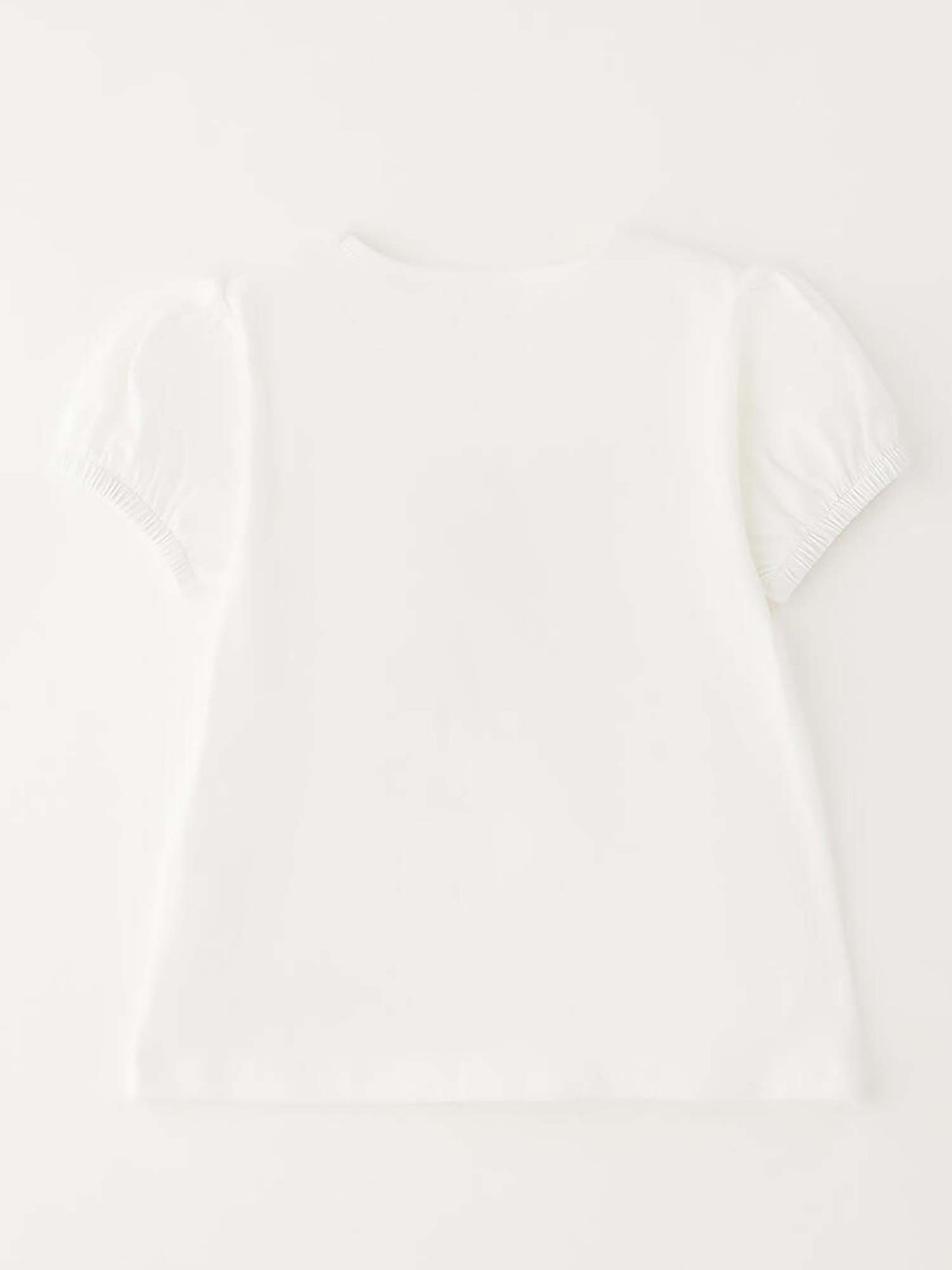 T-shirt bianca a maniche corte per bambino unisex Ido