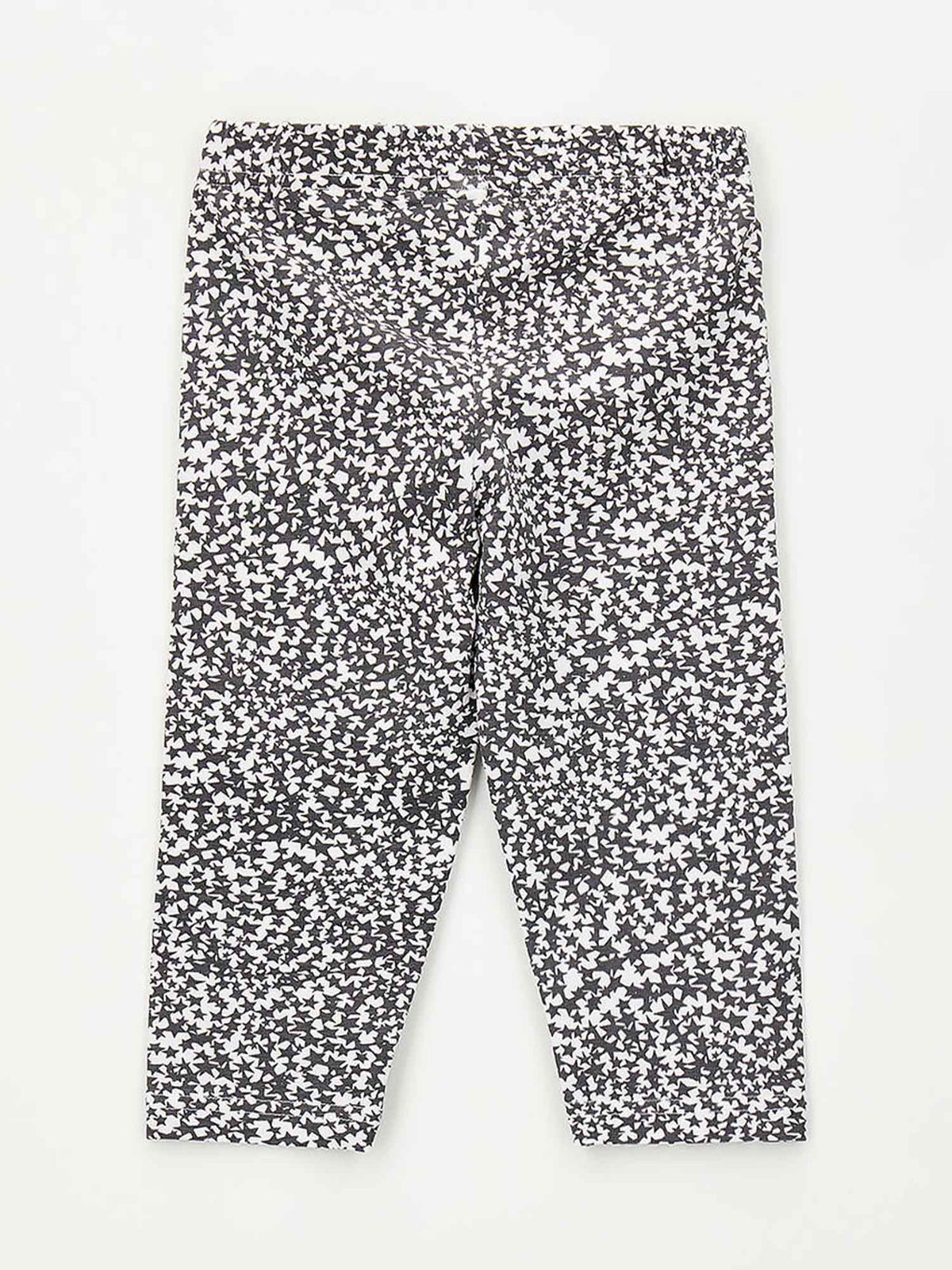 Ido leggings corto bermuda da bambino/a bianco-nero