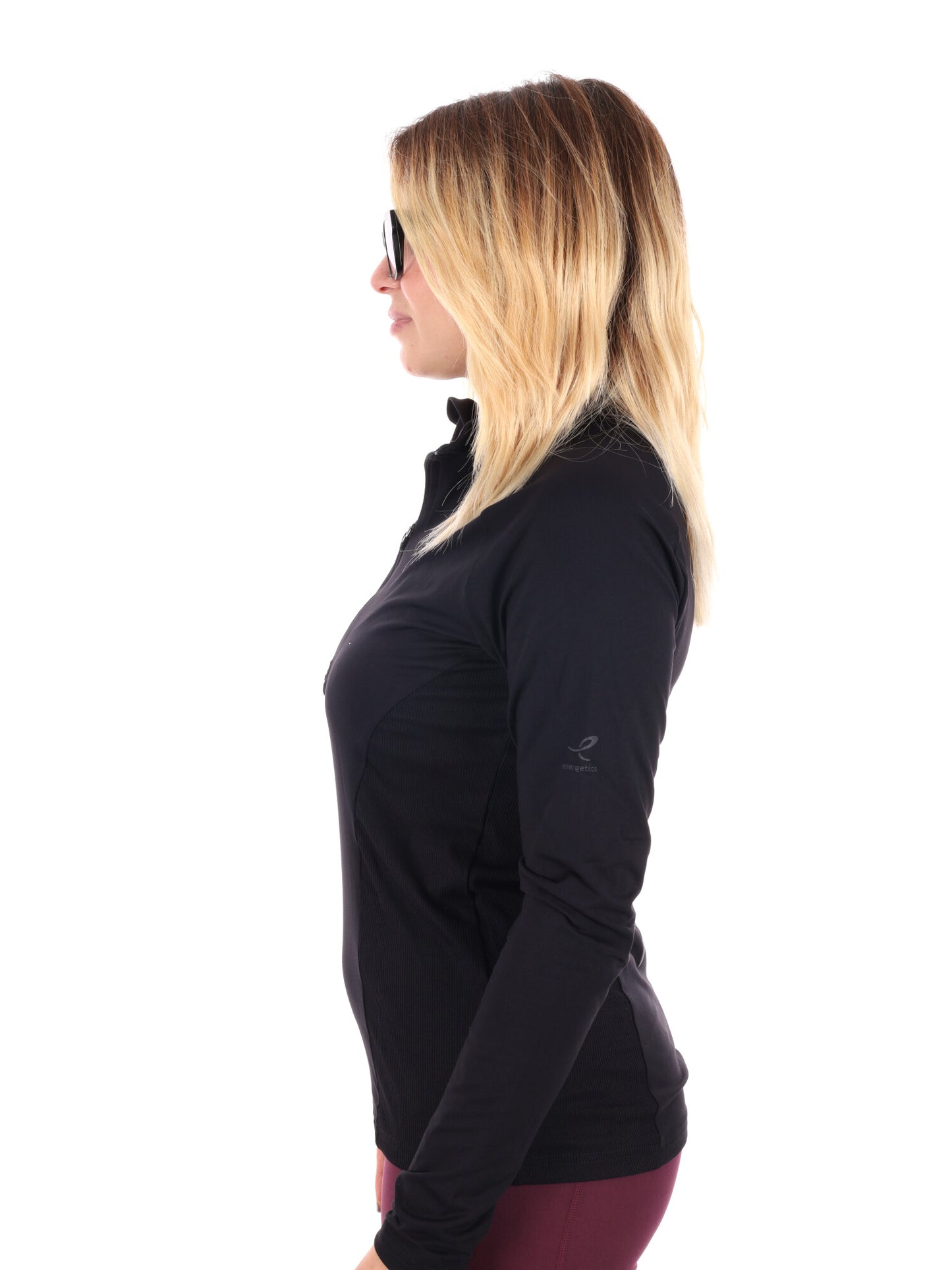MAGLIA A MANCIHE LUNGHE RUNNING CUSCA ENERGETICS DA DONNA NERO