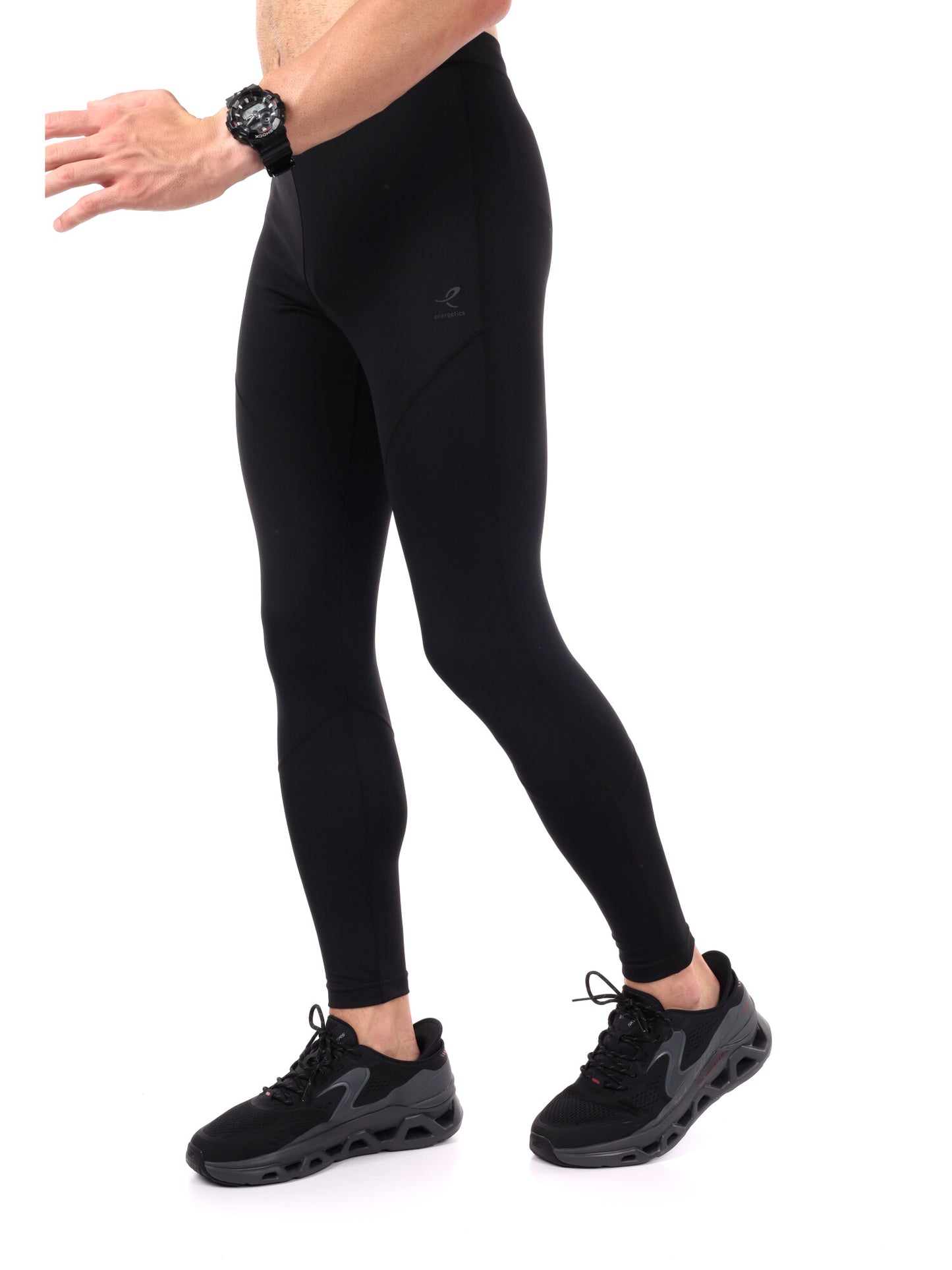 LEGGINGS RUNNING PERCY 1/1 ENERGETICS DA UOMO NERO