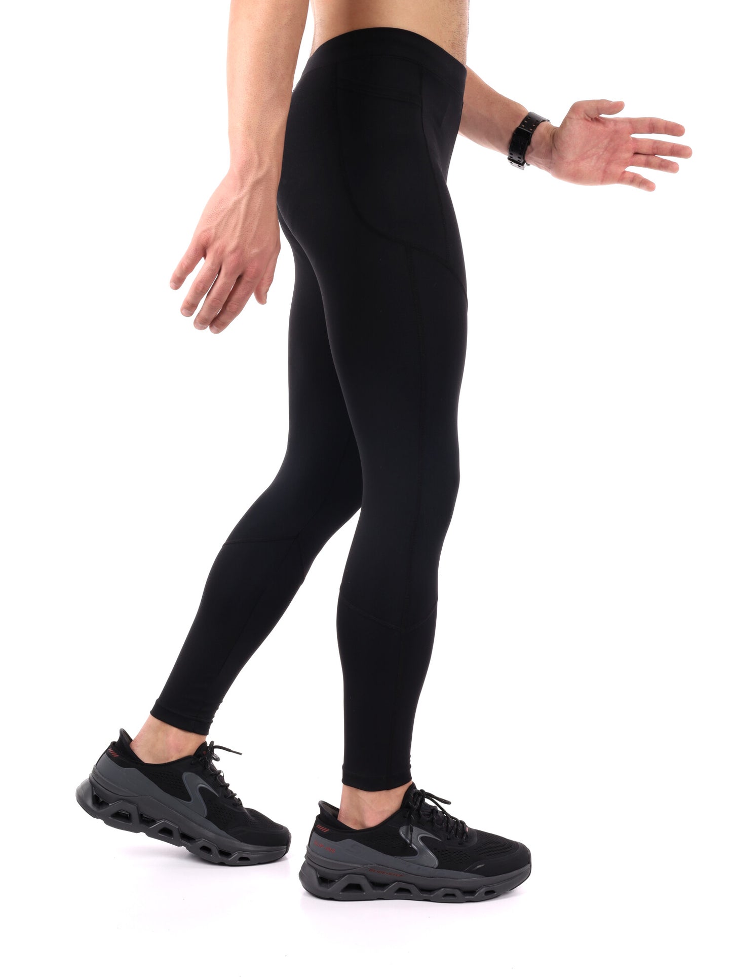 LEGGINGS RUNNING PERCY 1/1 ENERGETICS DA UOMO NERO