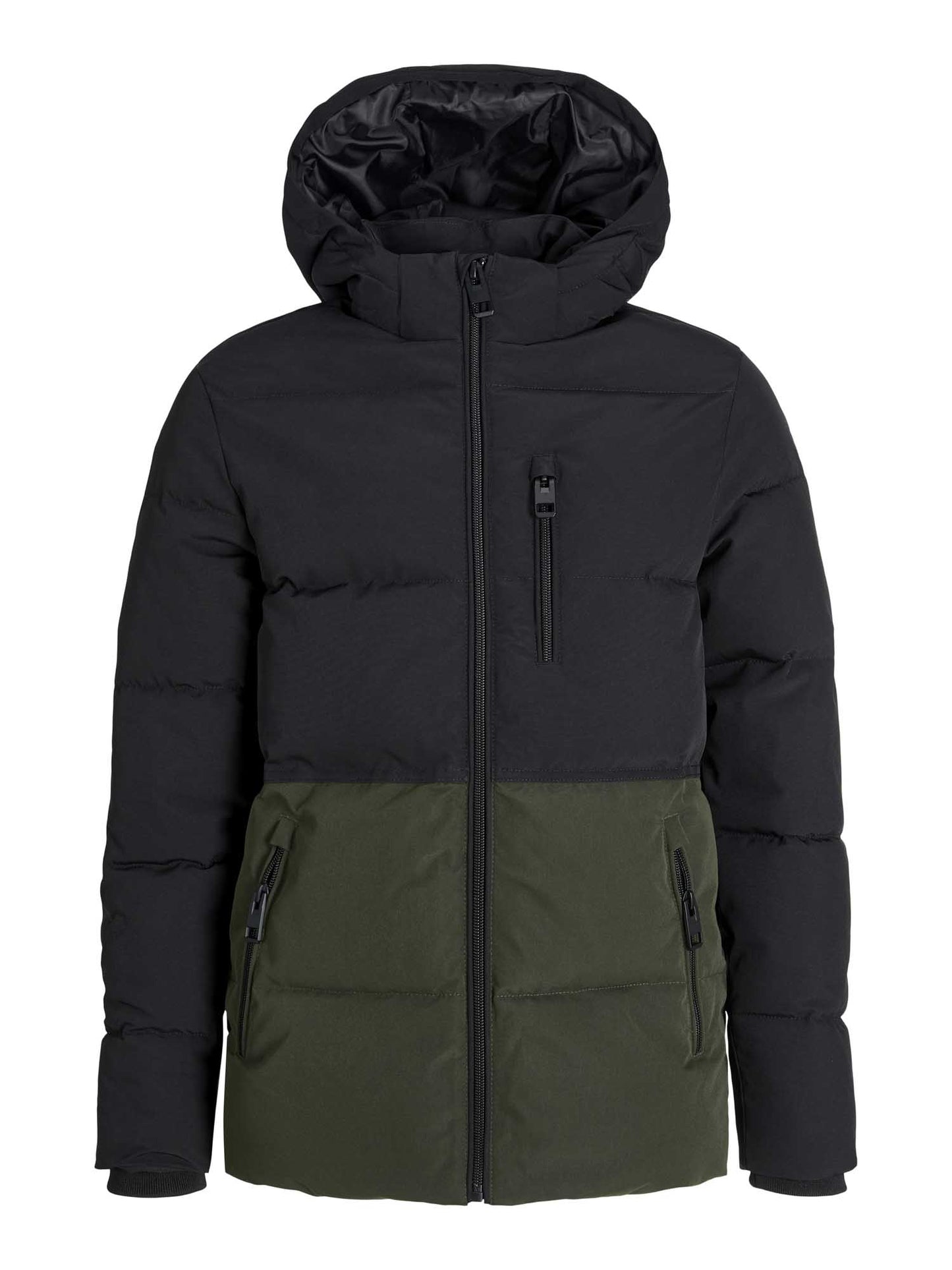 GIUBBINO IMBOTTITO JACK&JONES DA BAMBINO NERO VERDE