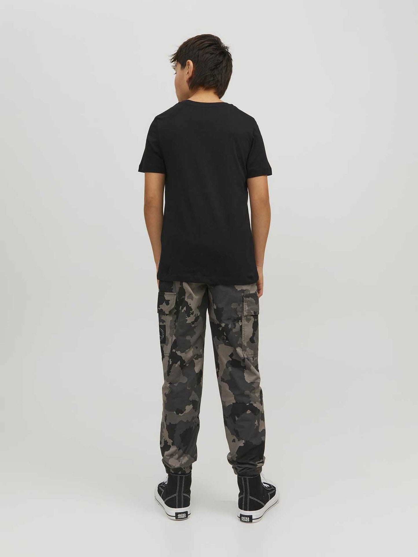 T-SHIRT GIROCOLLO BASIC JACK&JONES DA BAMBINO NERO