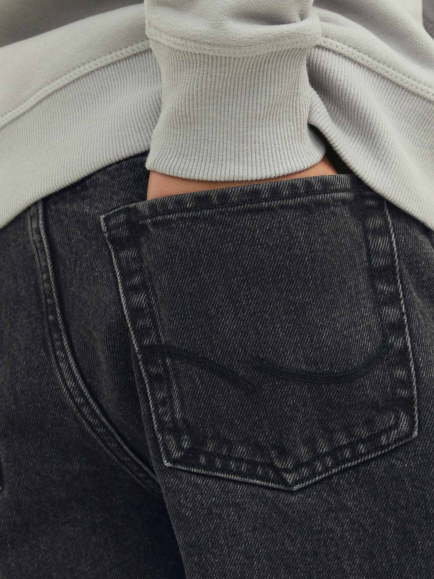 Jack&Jones Jr Alex Original, jeans Unisex bambino nero
