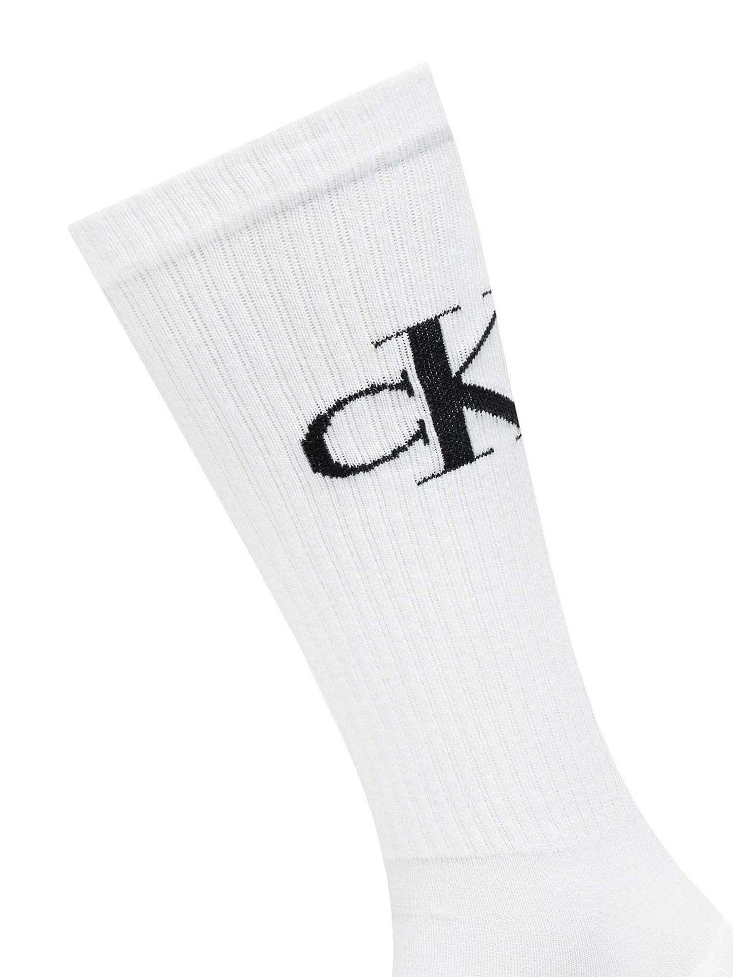 Set da 2 paia di calze alte bianche Calvin Klein da uomo