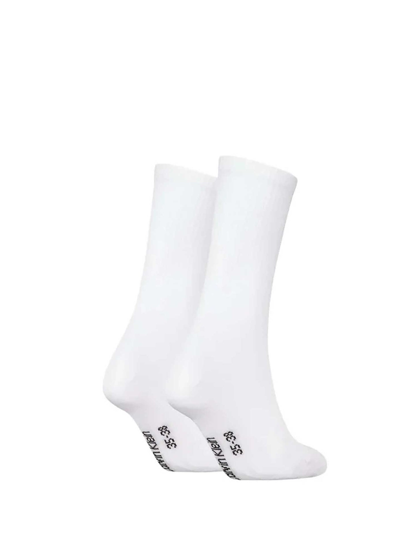 Calze alte da donna bianche Calvin Klein Jeans in cotone