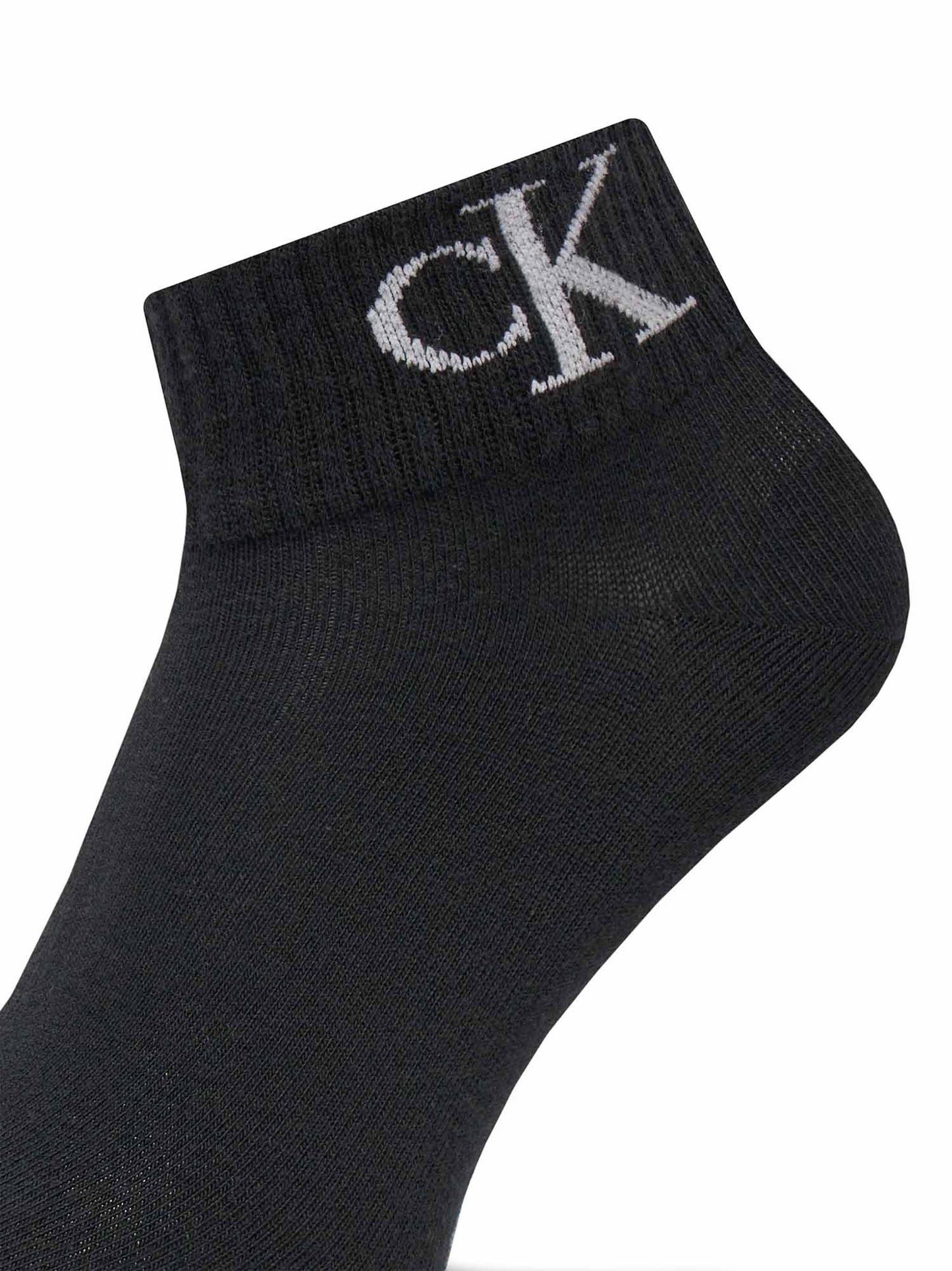 Calze Calvin Klein Jeans quarter nere in confezione da 2 paia unisex