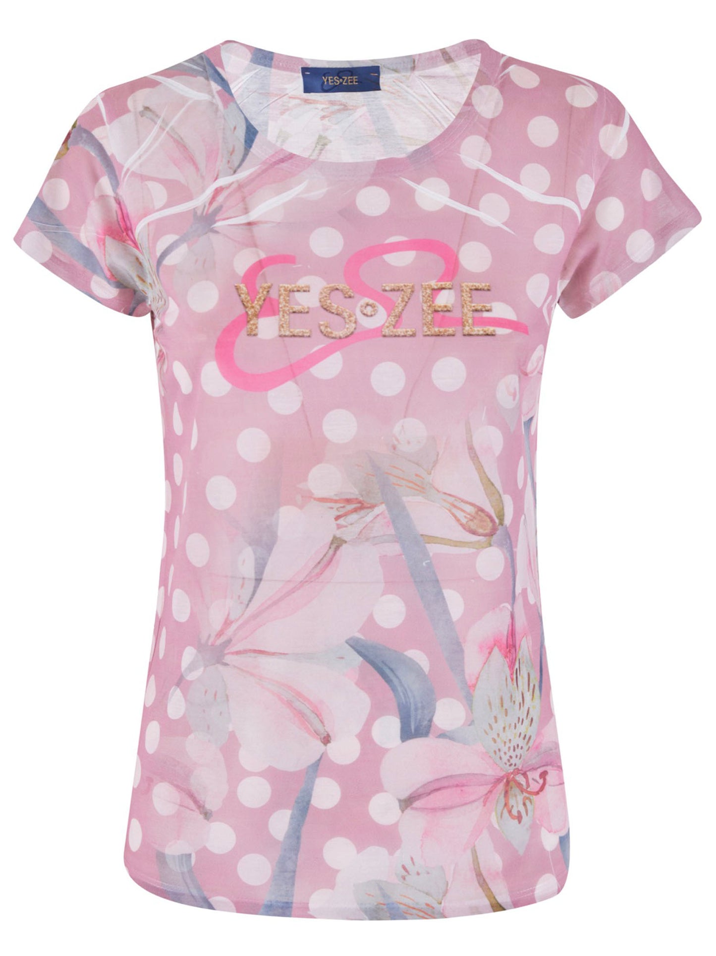 T-SHIRT CON STAMPA YES ZEE DONNA ROSA