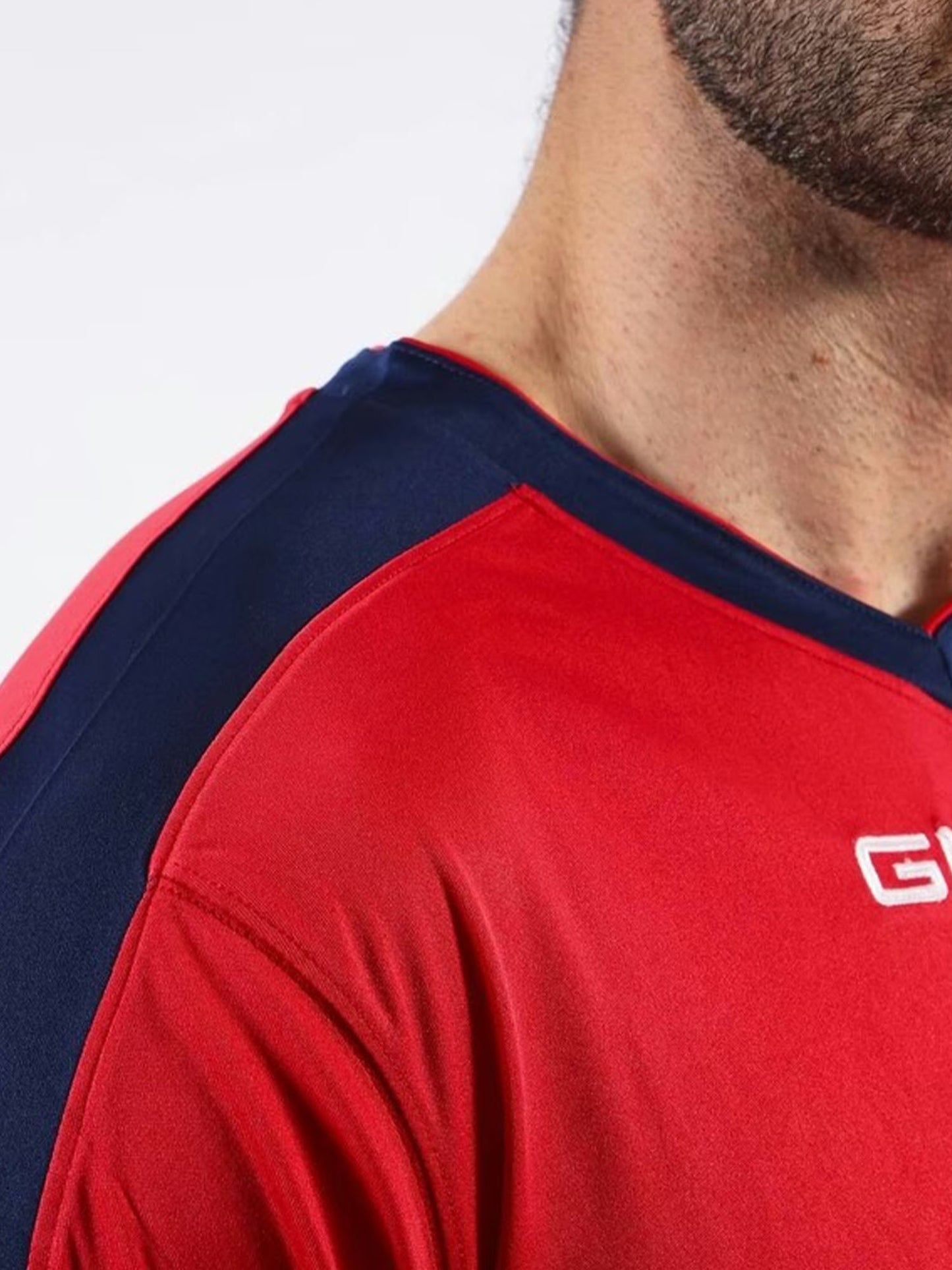 T-SHIRT REVOLUTION INTERLOCK GIVOVA ROSSO BLU