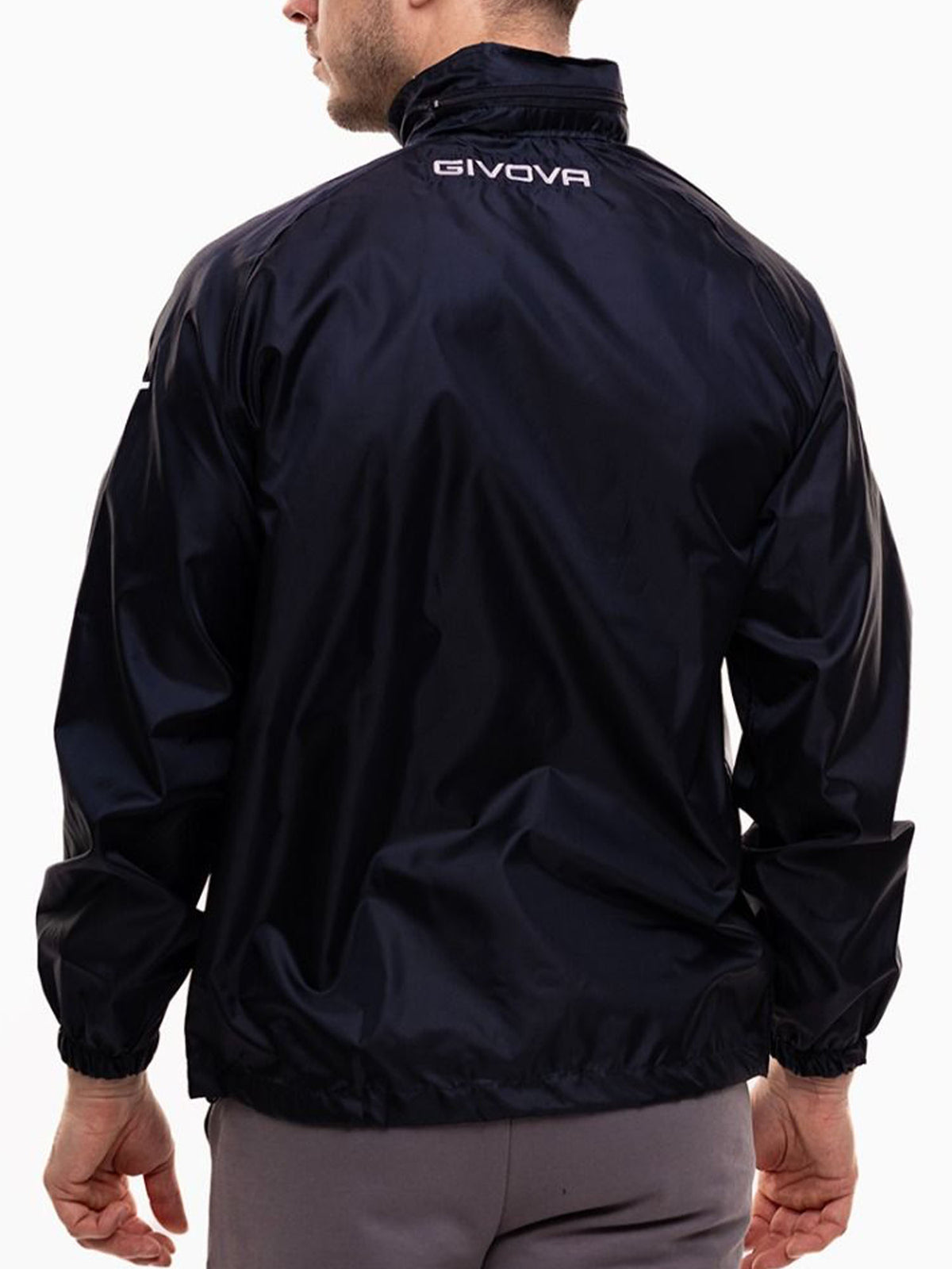Givova rain basico giubbino calcio da uomo blu